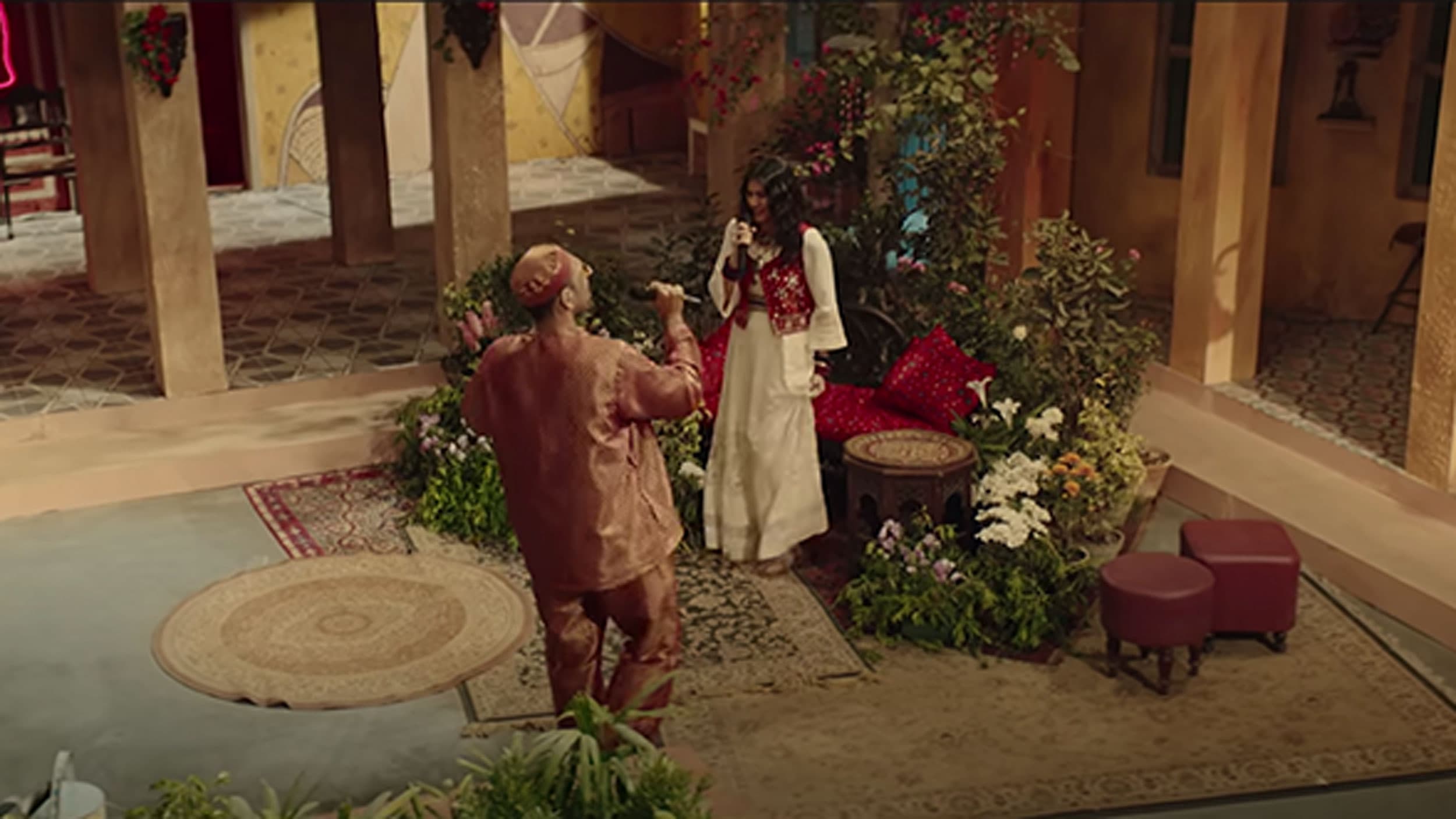 Screenshot of "Pasoori" official music video from the Coke Studio, Season 14