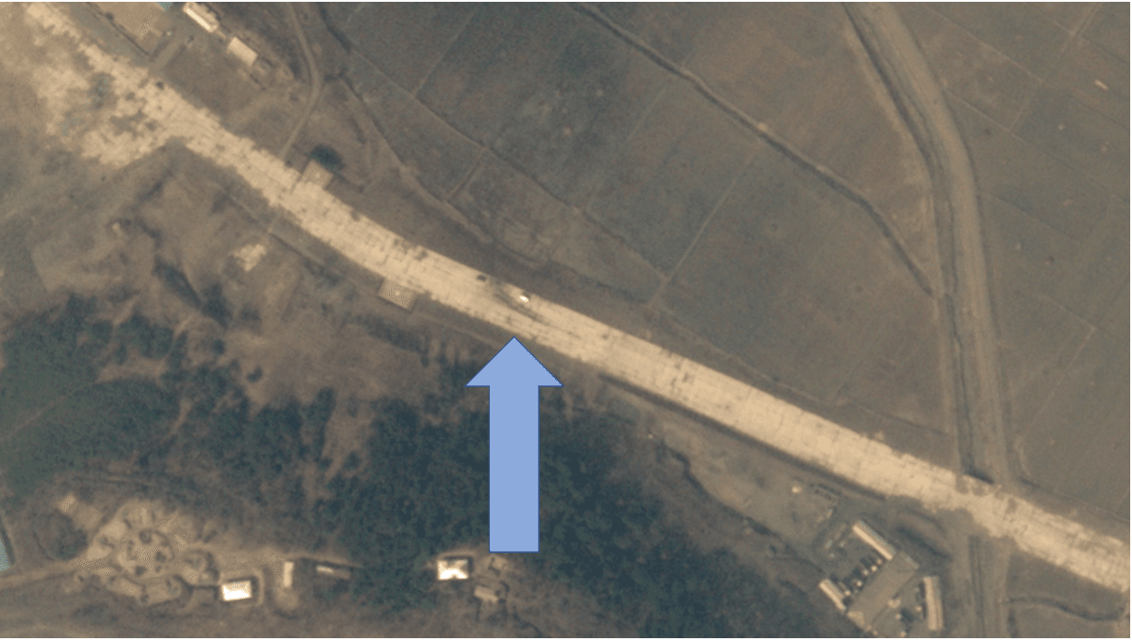 The March 16th satellite image from Planet Labs shows a burn scar in the exact spot from which the Hwasong-17 was supposed to have launched more than a week later