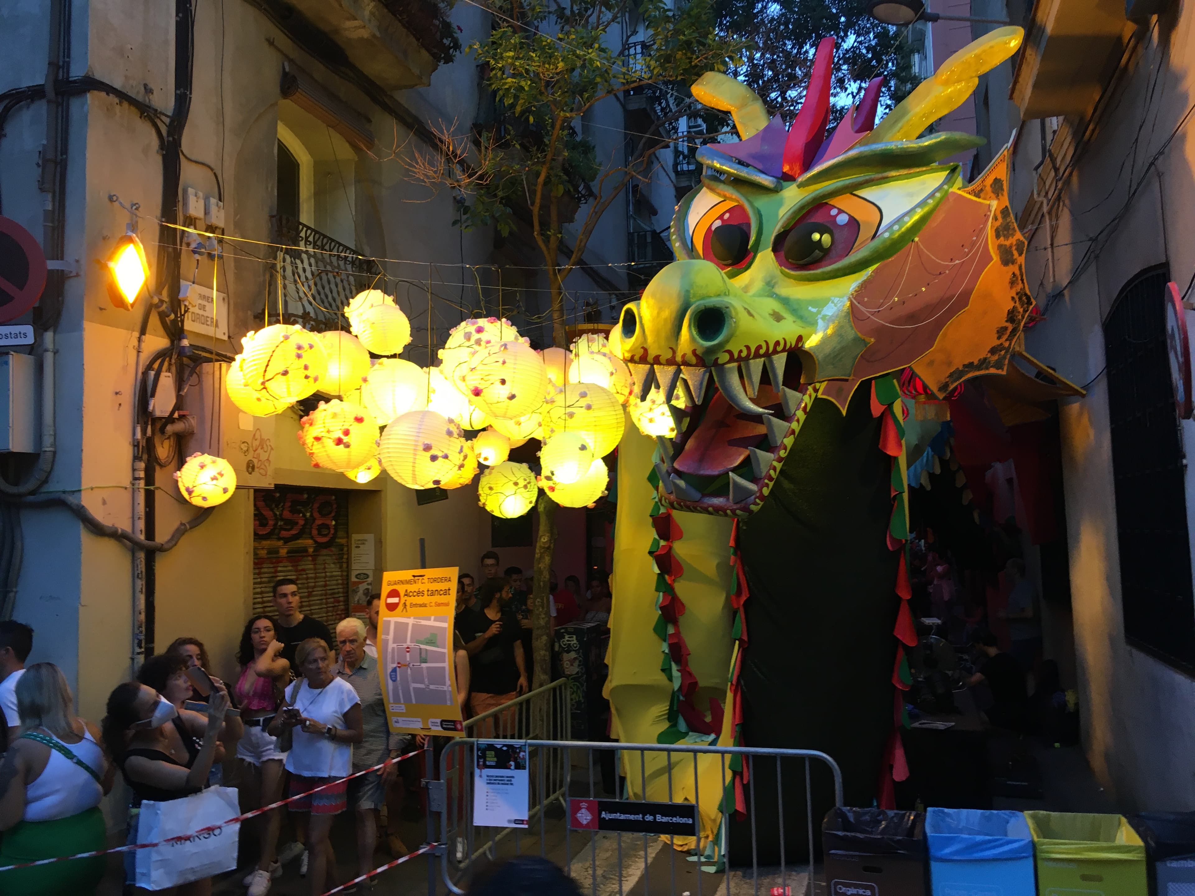 glowing nighttime display