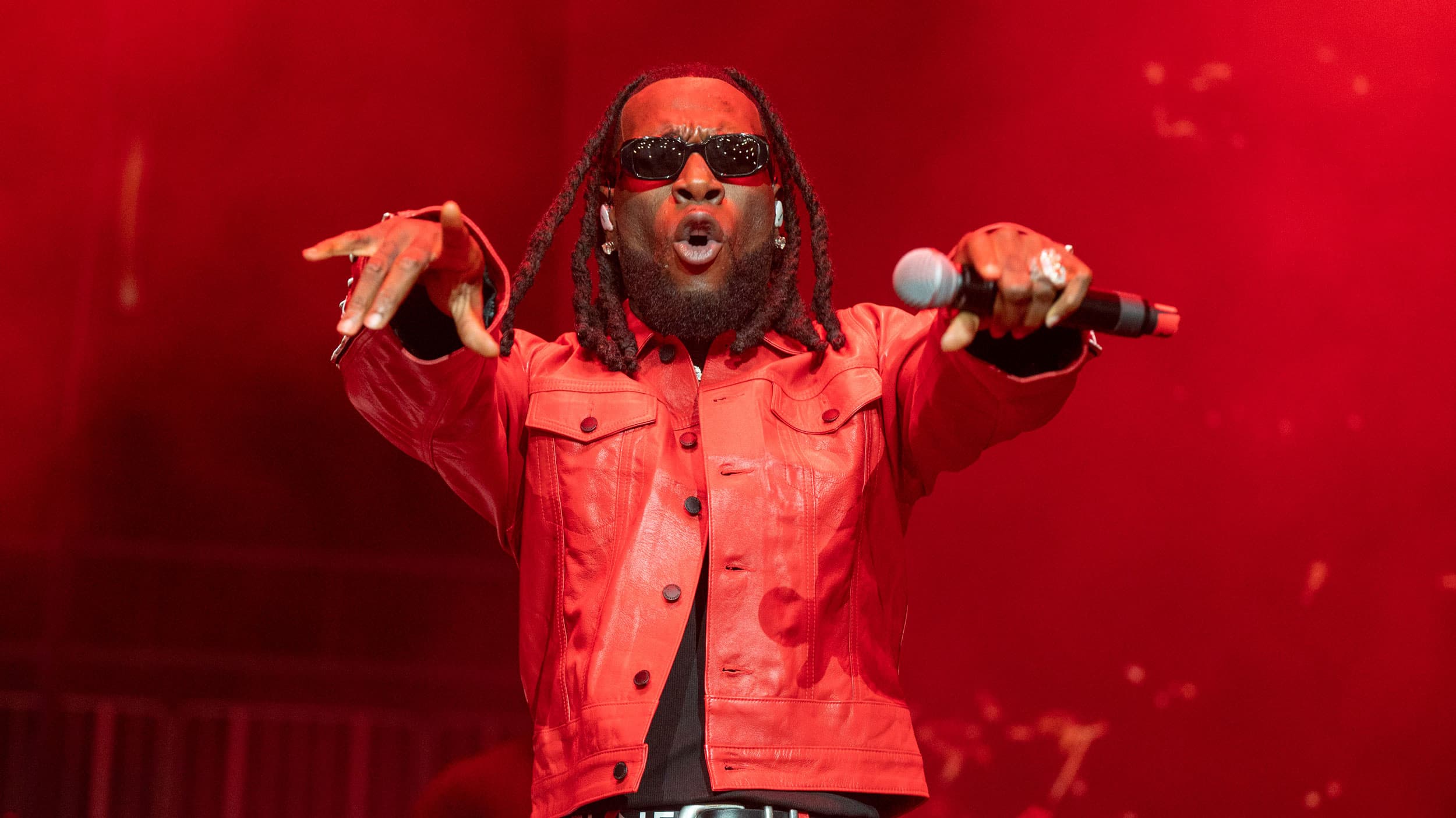 Burna Boy performs at State Farm Arena on Sunday, July 31, 2022, in Atlanta. 