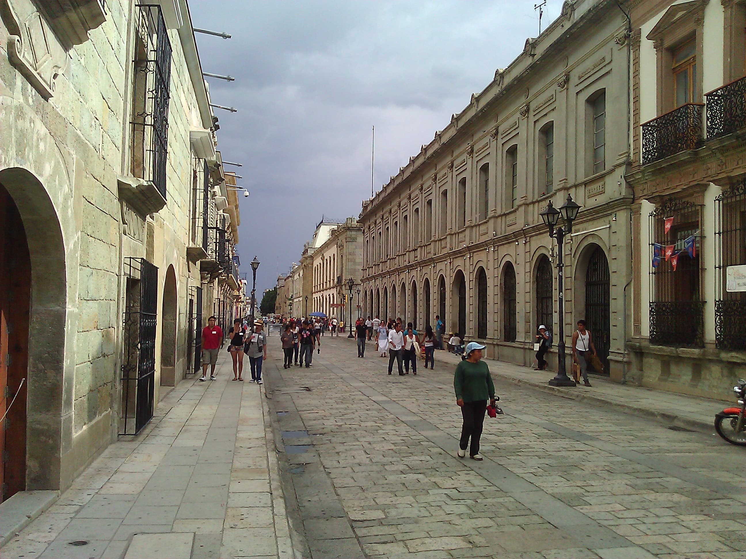 Downtown Oaxaca city in southern Mexico. 
