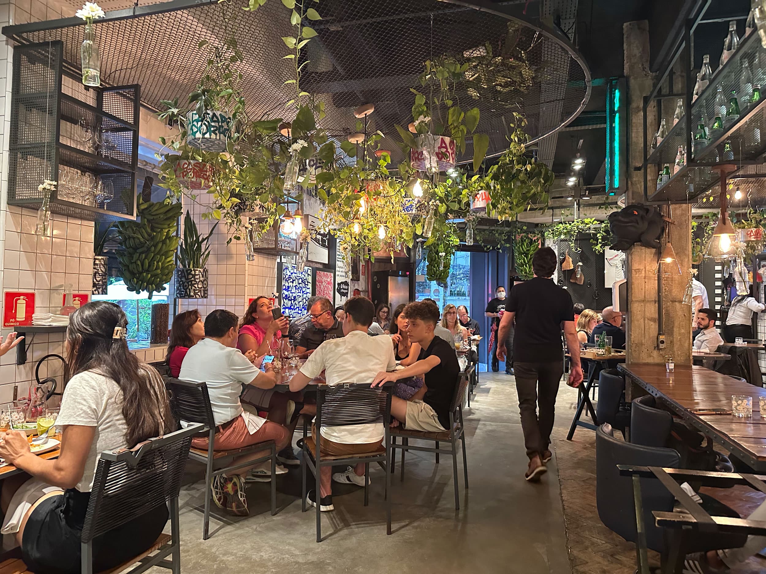 The restaurant seats about 60 people inside.