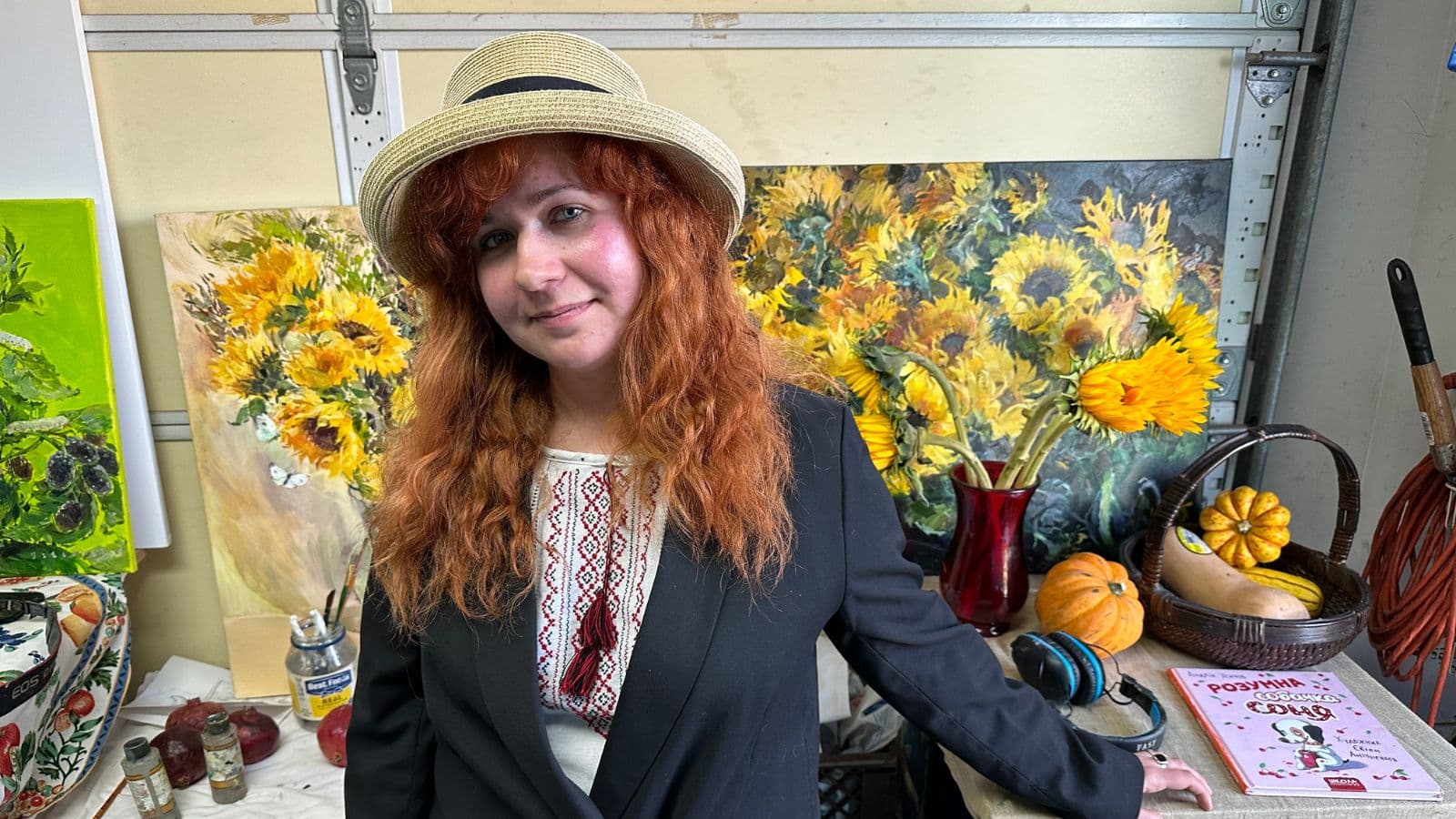 Vira Ustyanska, a 34-year-old artist, fled her home in Zaporizhia, Ukraine, soon after the war started. She now lives in San Diego, California, with a host family waiting for the war to end.