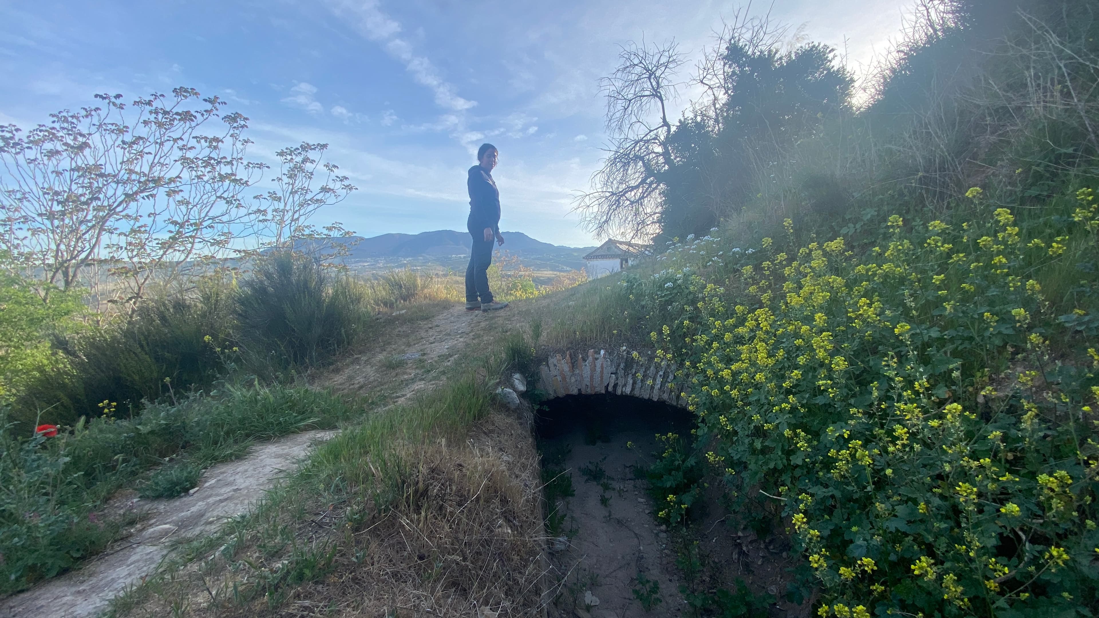 woman on mountainside