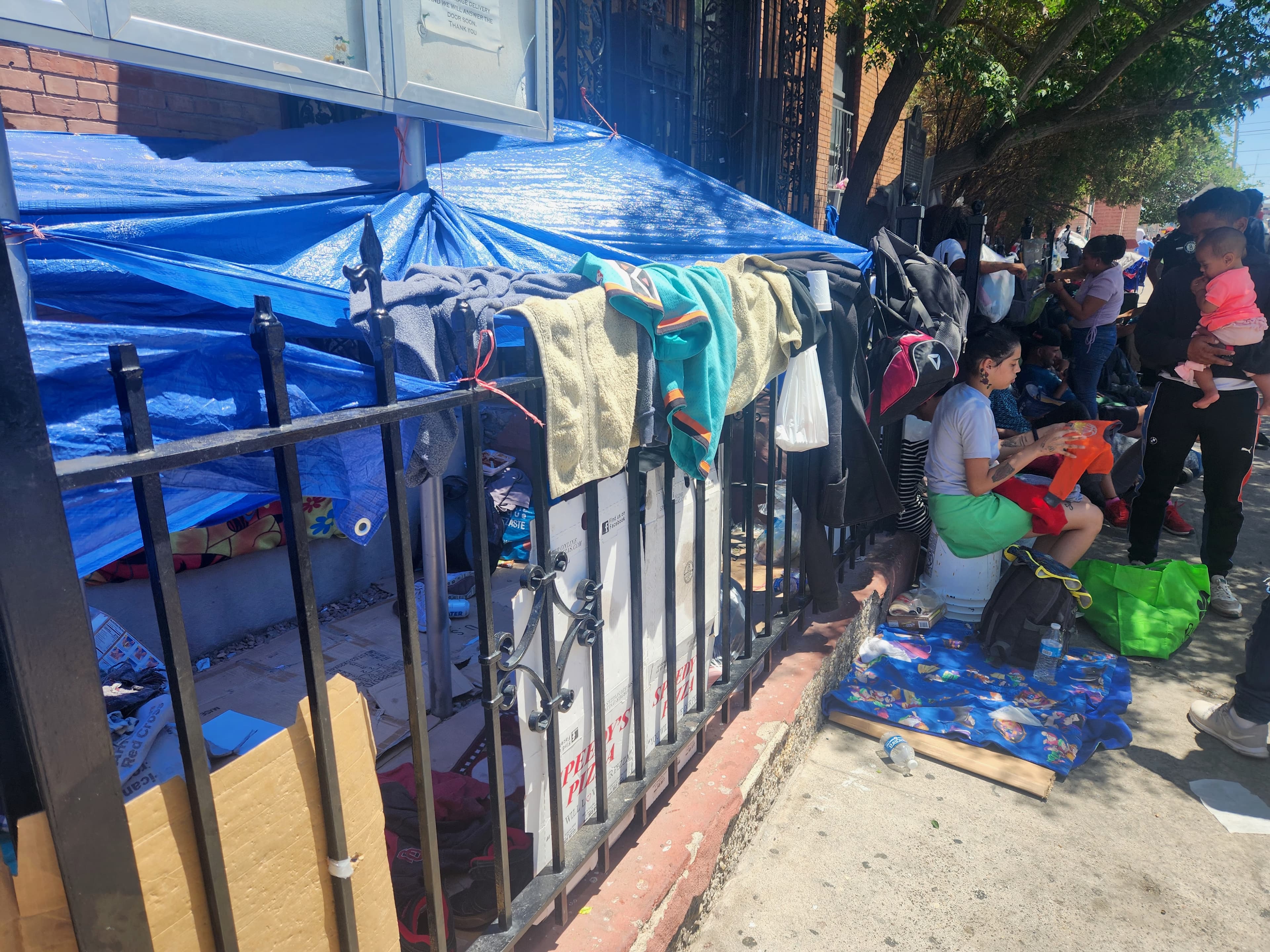 migrants on the street