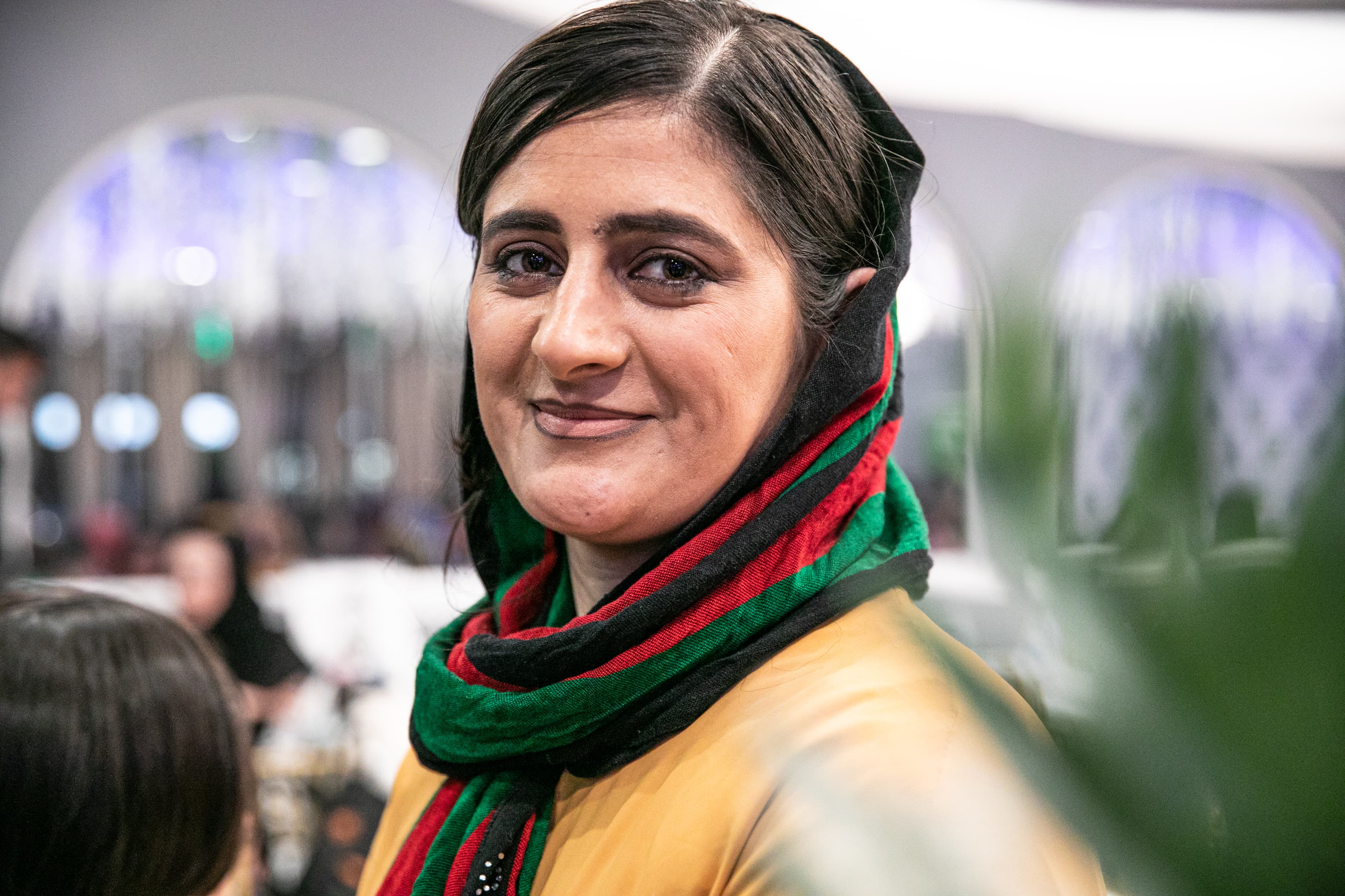 woman in banquet hall