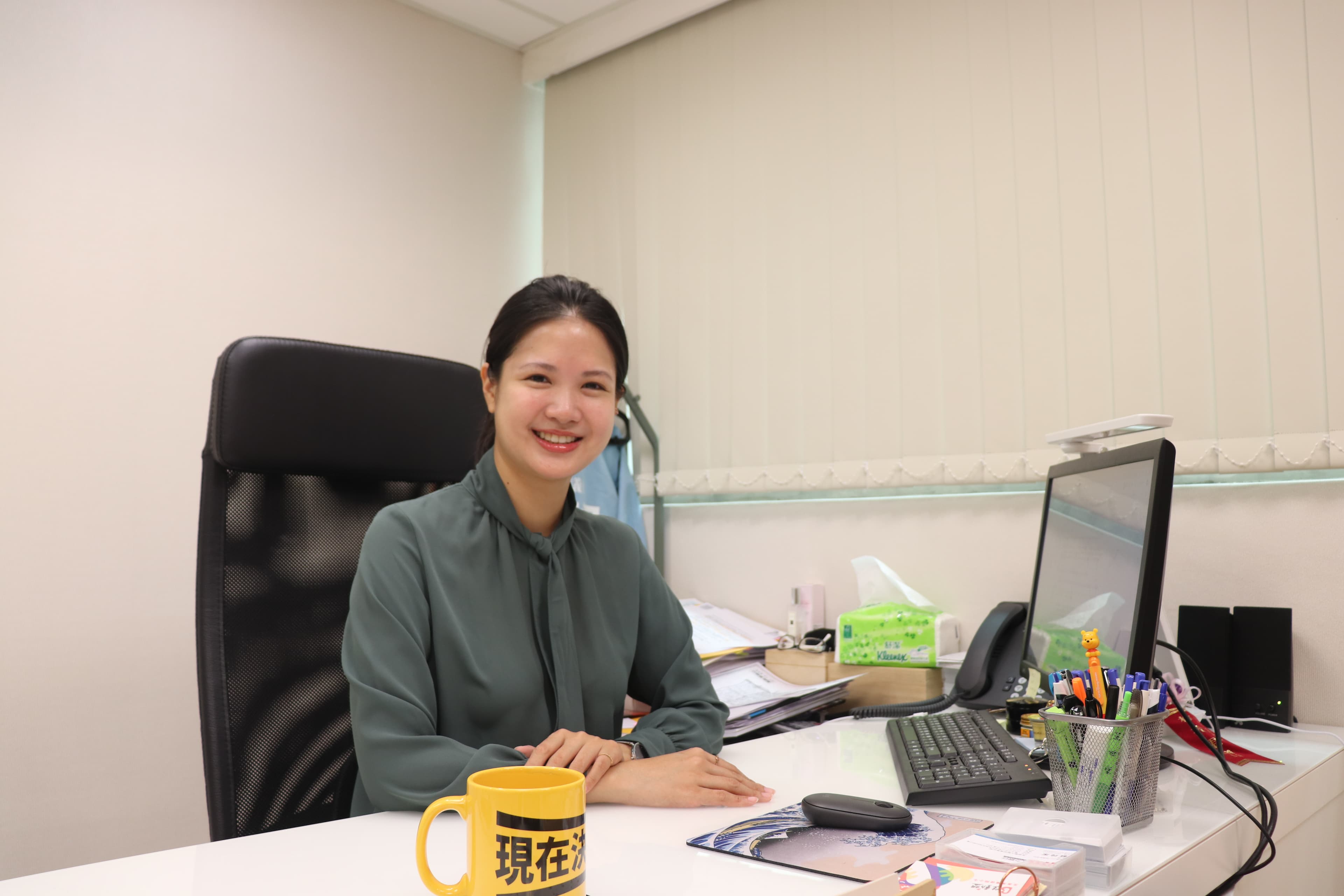woman at desk