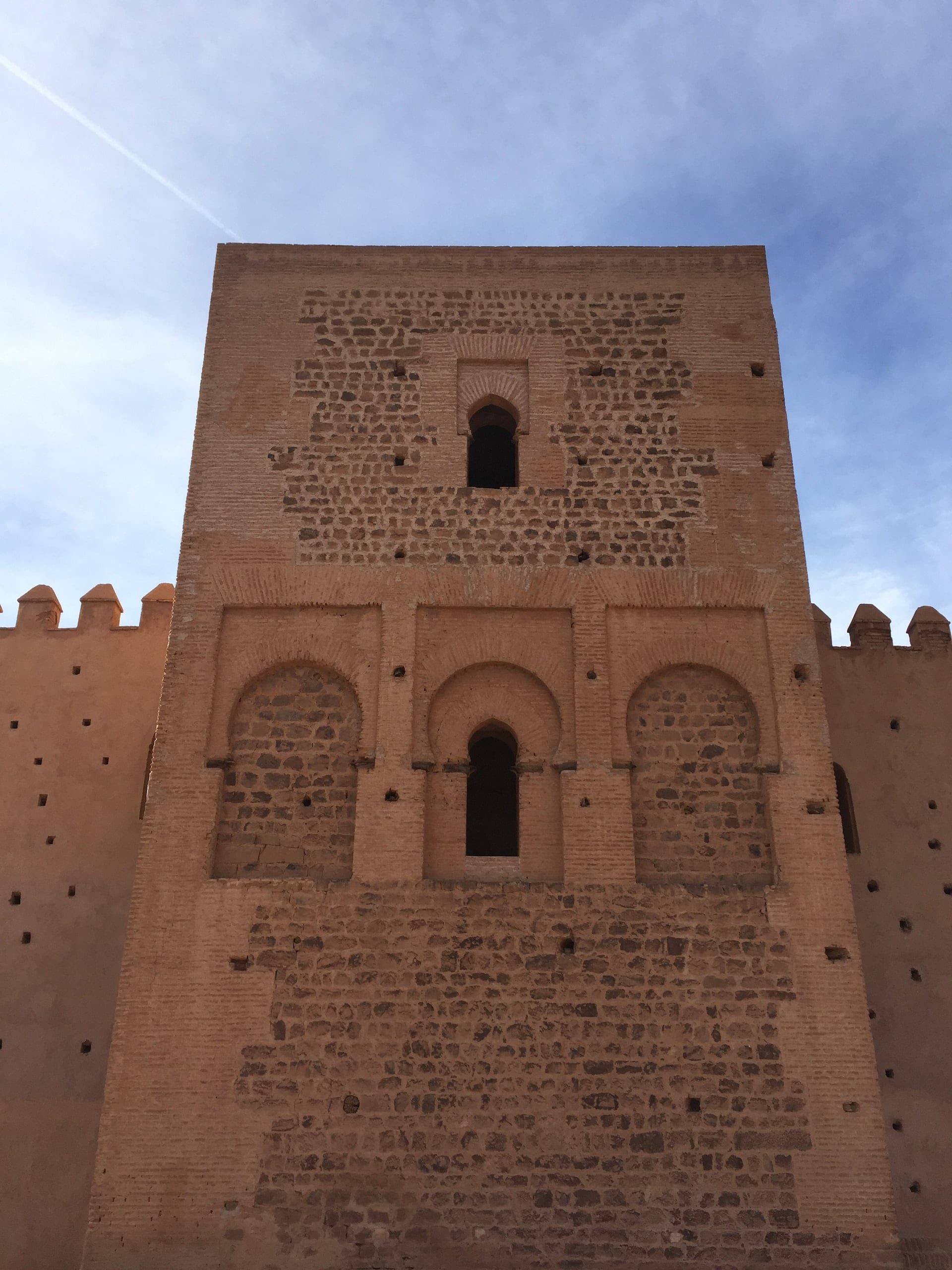 The minaret of Tinmel Mosque.