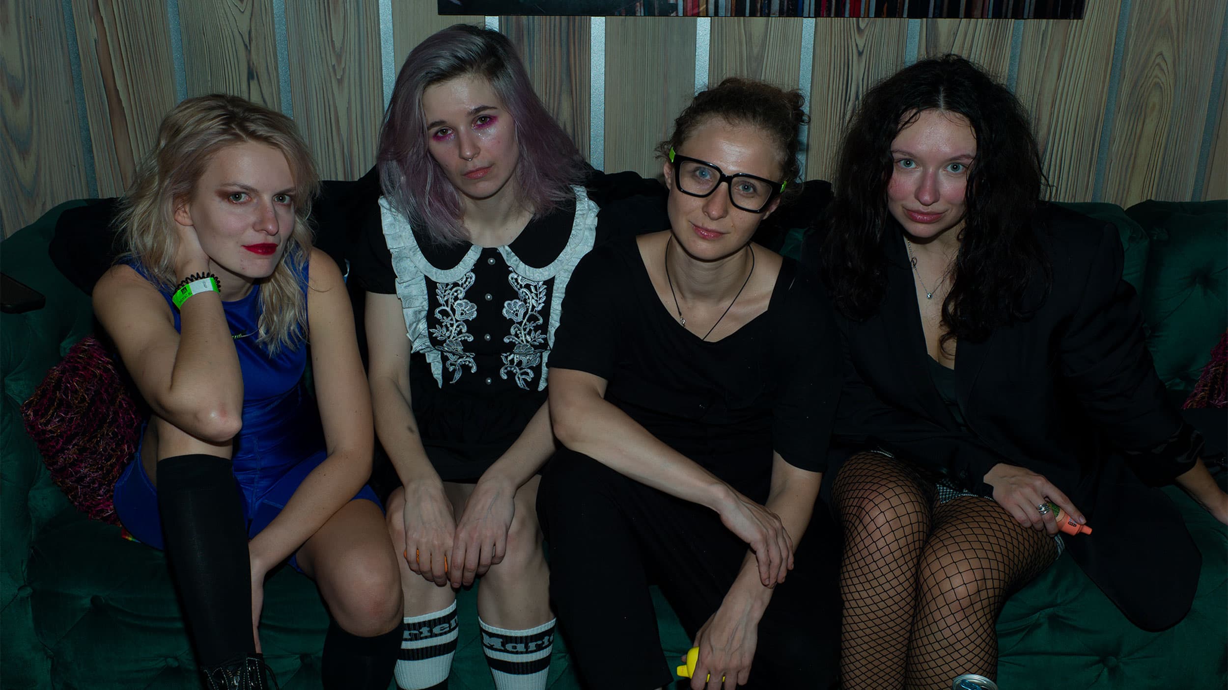 Pussy Riot feminist activist collective, from left to right, Alina Petrova, Diana Burkot, Masha Alyokhina, Olga Borisova.