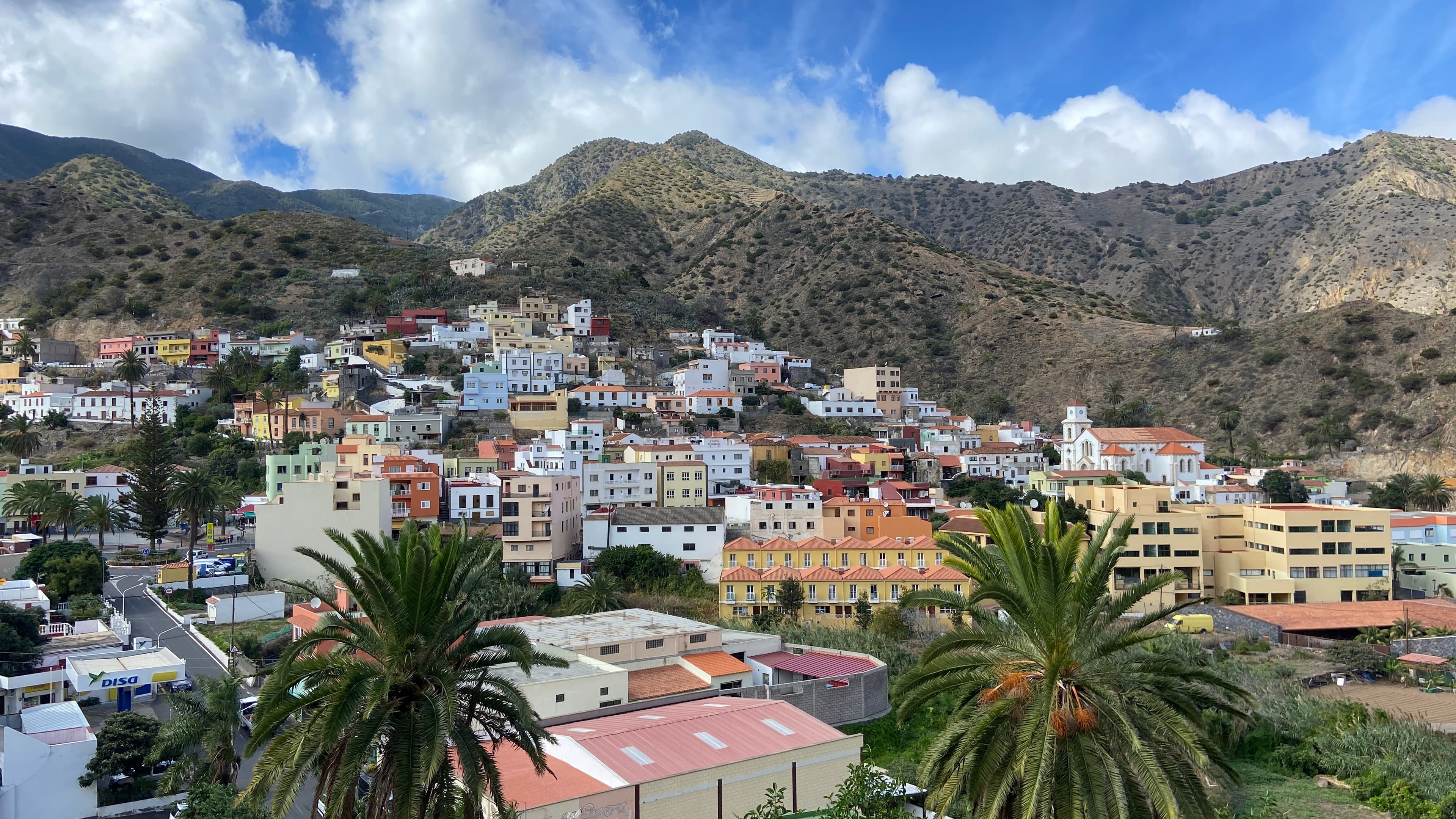 The village of Vallehermoso on La Gomera