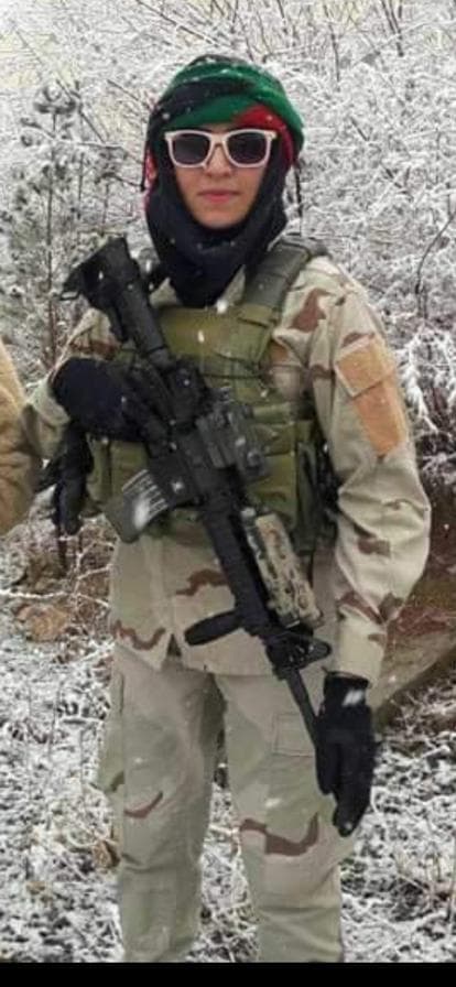 woman in combat gear