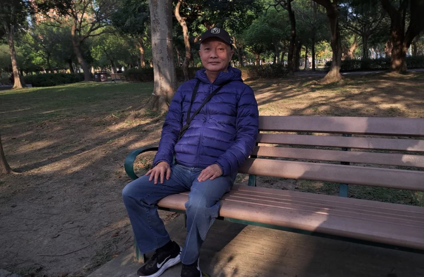man on bench