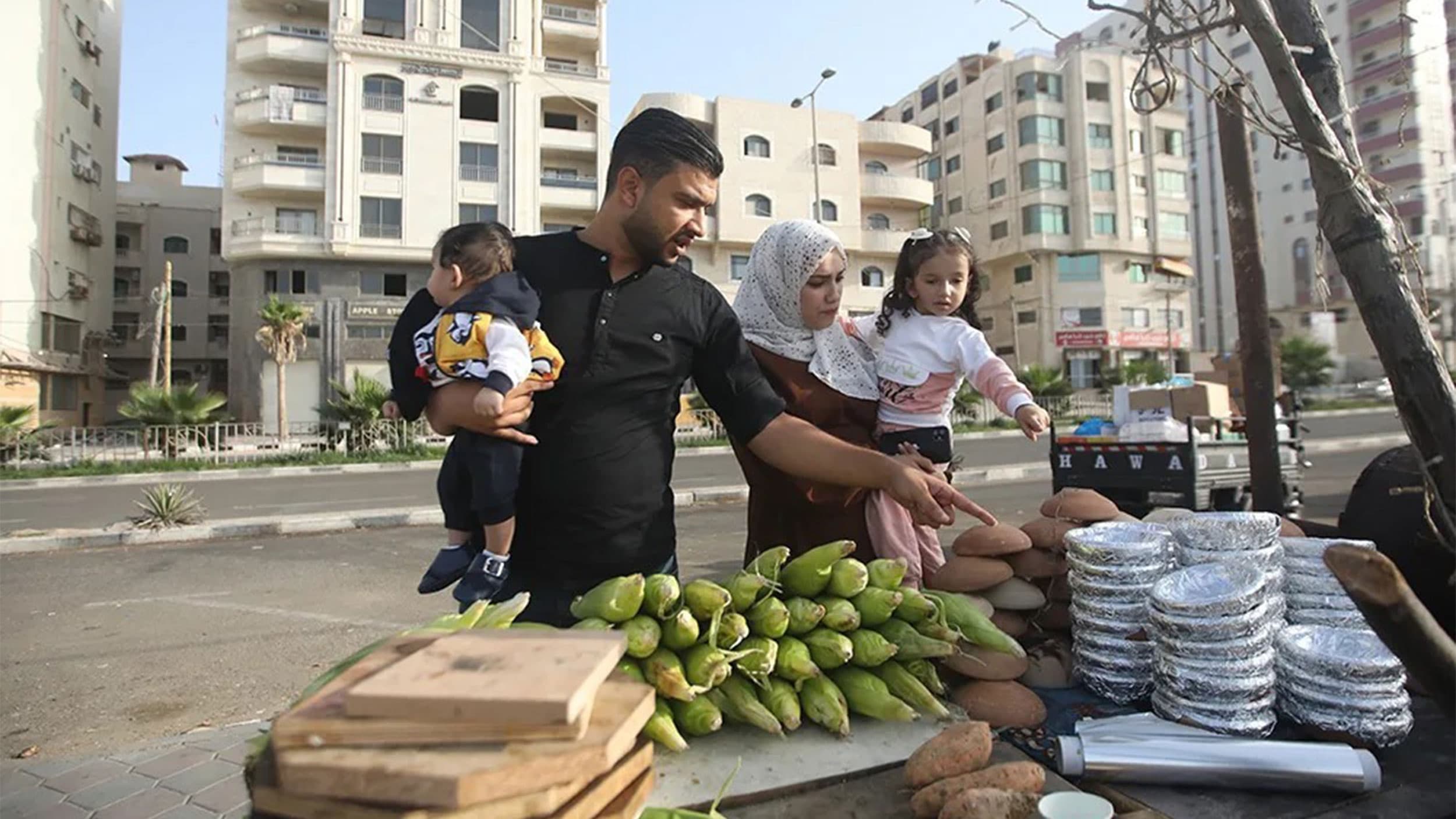 Yousef Hammash with his wife and children, Elia and Ahmad.