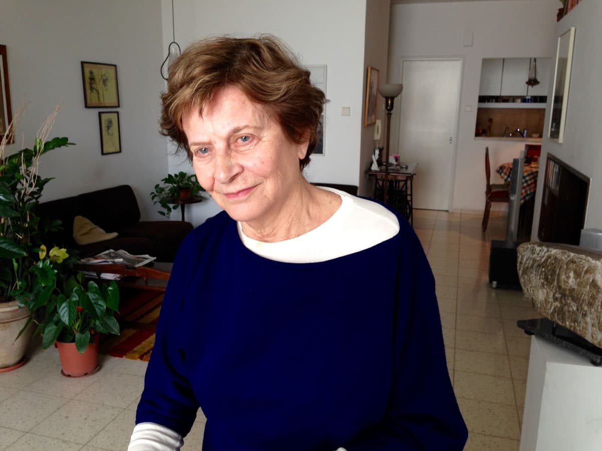 Israela Hargil, a 77-year-old Israeli, in her home in central Israel. She says picking wildflowers in Israel's early days reflected Israelis' sense of rebirth in the newly founded Jewish state.