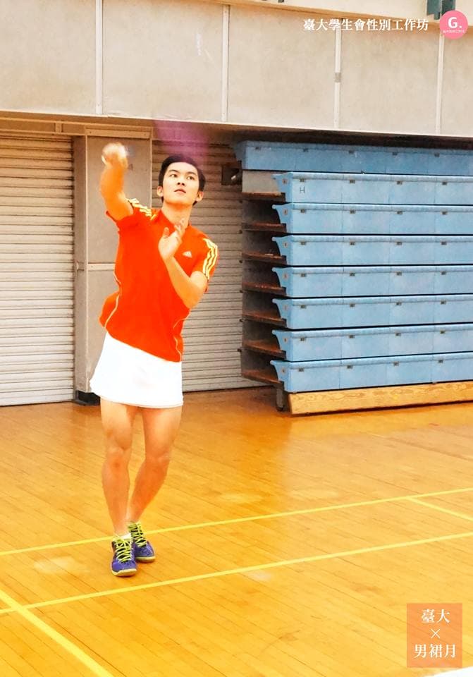 A leading badminton double player wore a skirt to support this event.