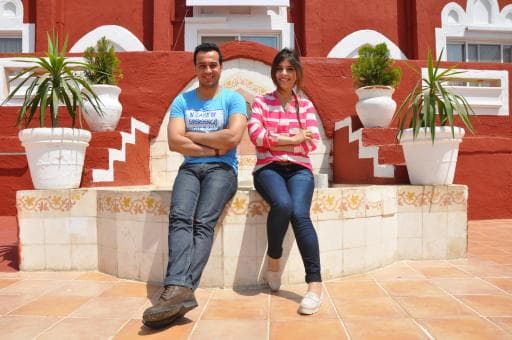 Ahmed Al Wakil, 31, and Engy Rehim, 24, founders of La Belle. Lauren Bohn/GroundTruth