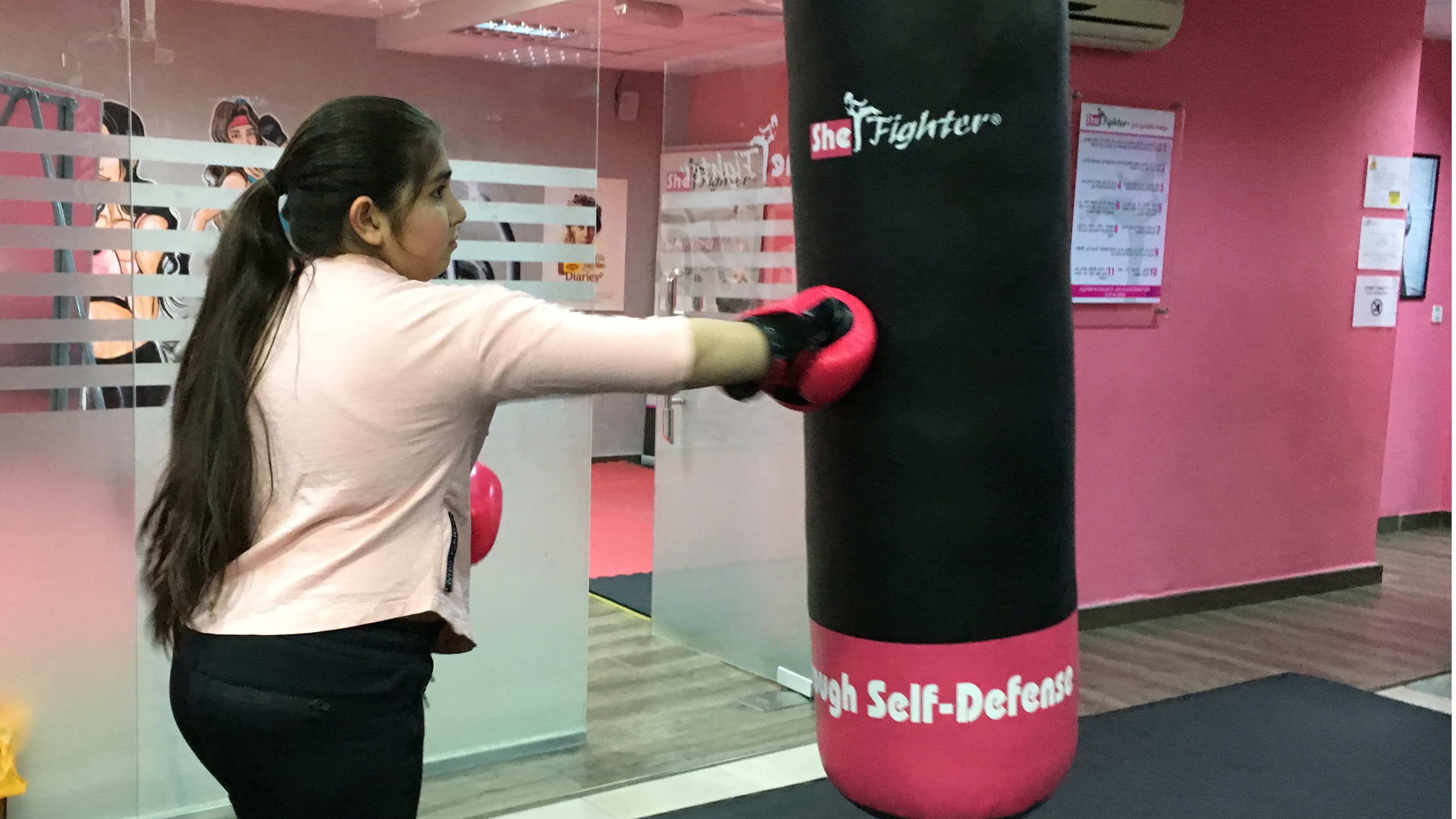 One of the students at SheFighter.