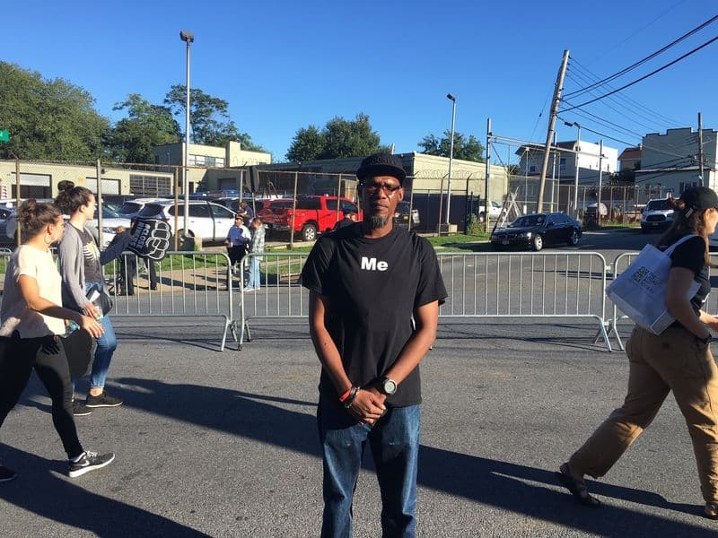 Levele Pointer attends the #CLOSERikers rally on September 24.