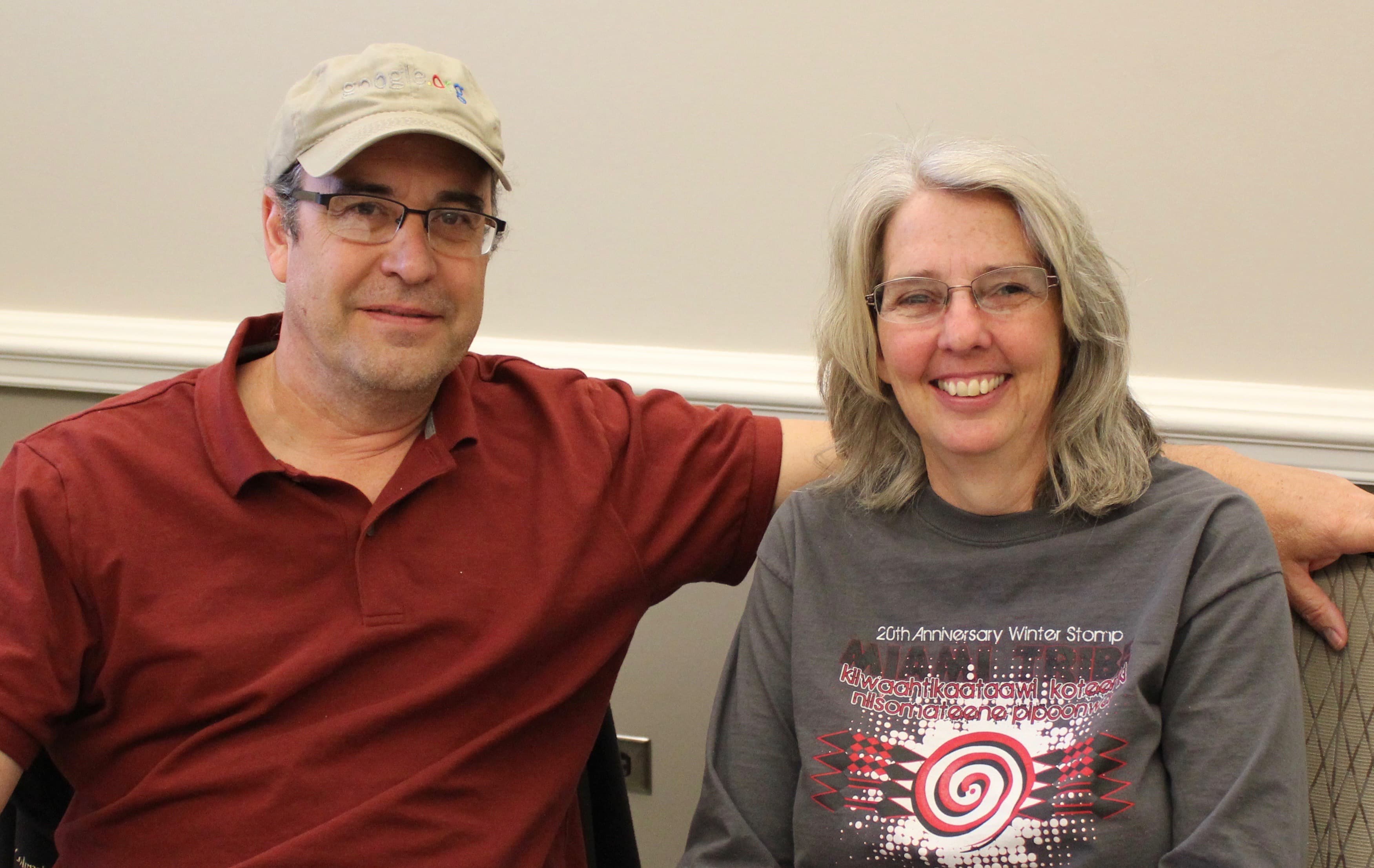 Daryl and Karen Baldwin. The Baldwins started teaching themselves Myaamia in the early 1990s, and raised their four children with the language.
