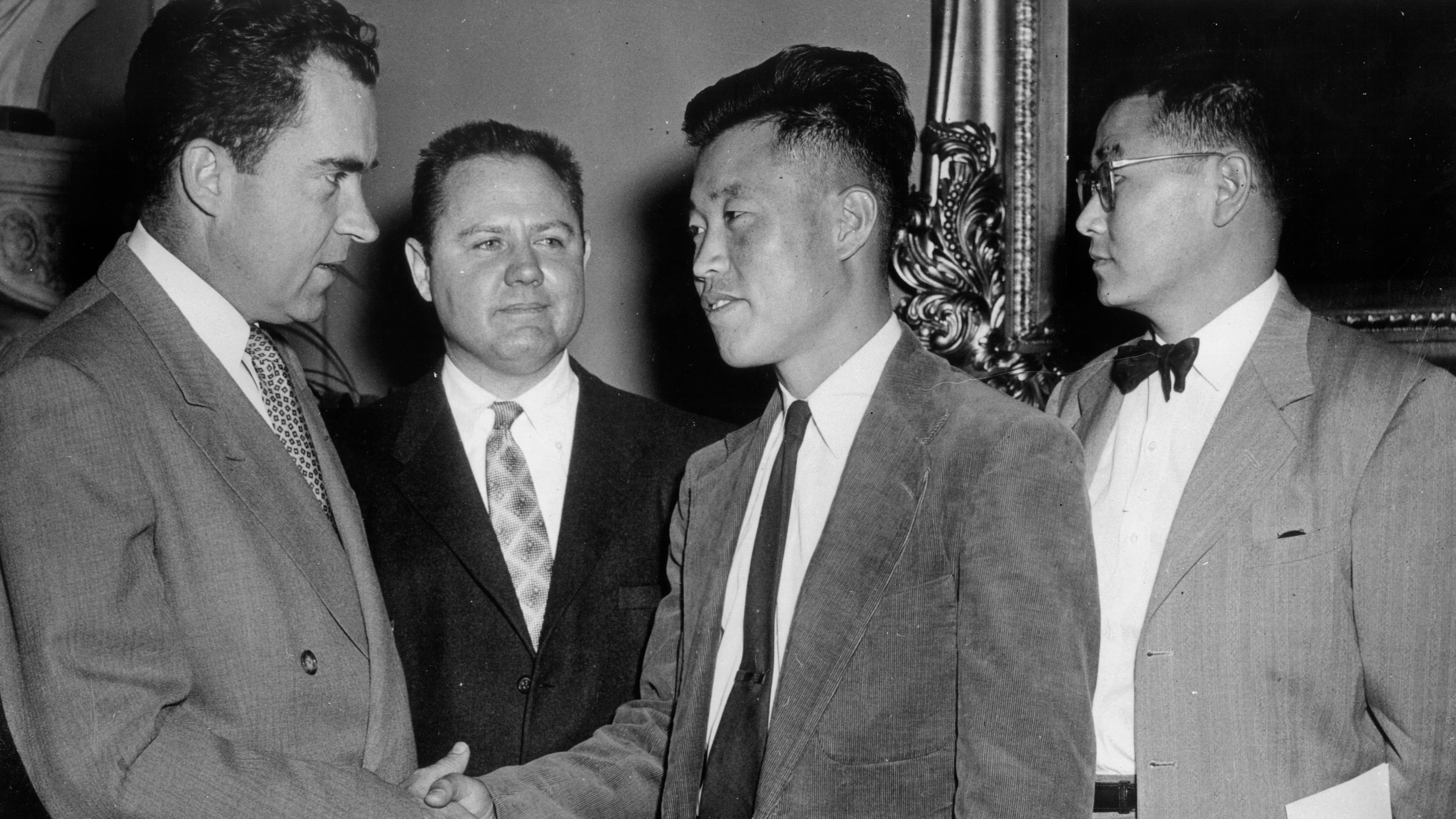 No met Vice President Richard Nixon in his office on Capitol Hill in May 1954.