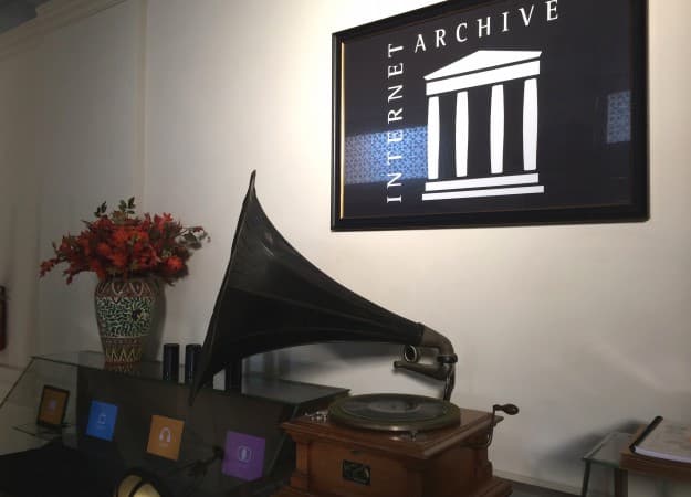 The lobby inside the Internet Archive in San Francisco, California. Photo by Alexa Lim