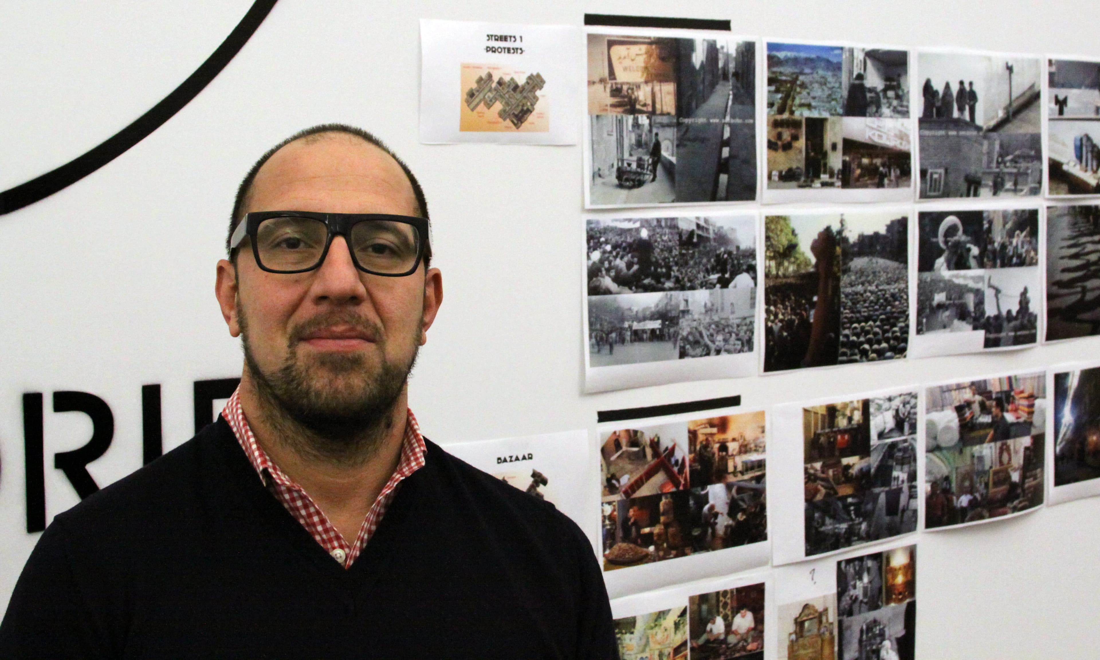 Navid Khonsari at Ink Stories in Brooklyn, New York.