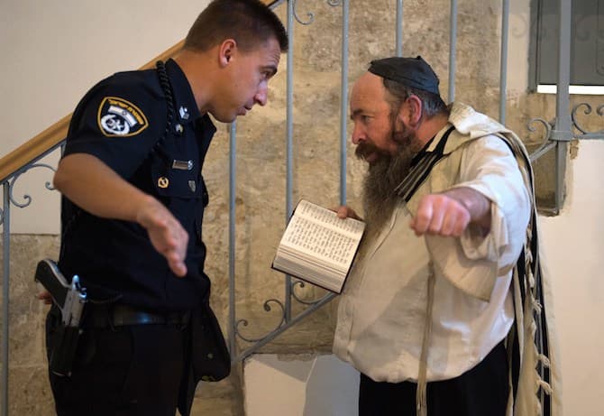 The state police were blocking off streets