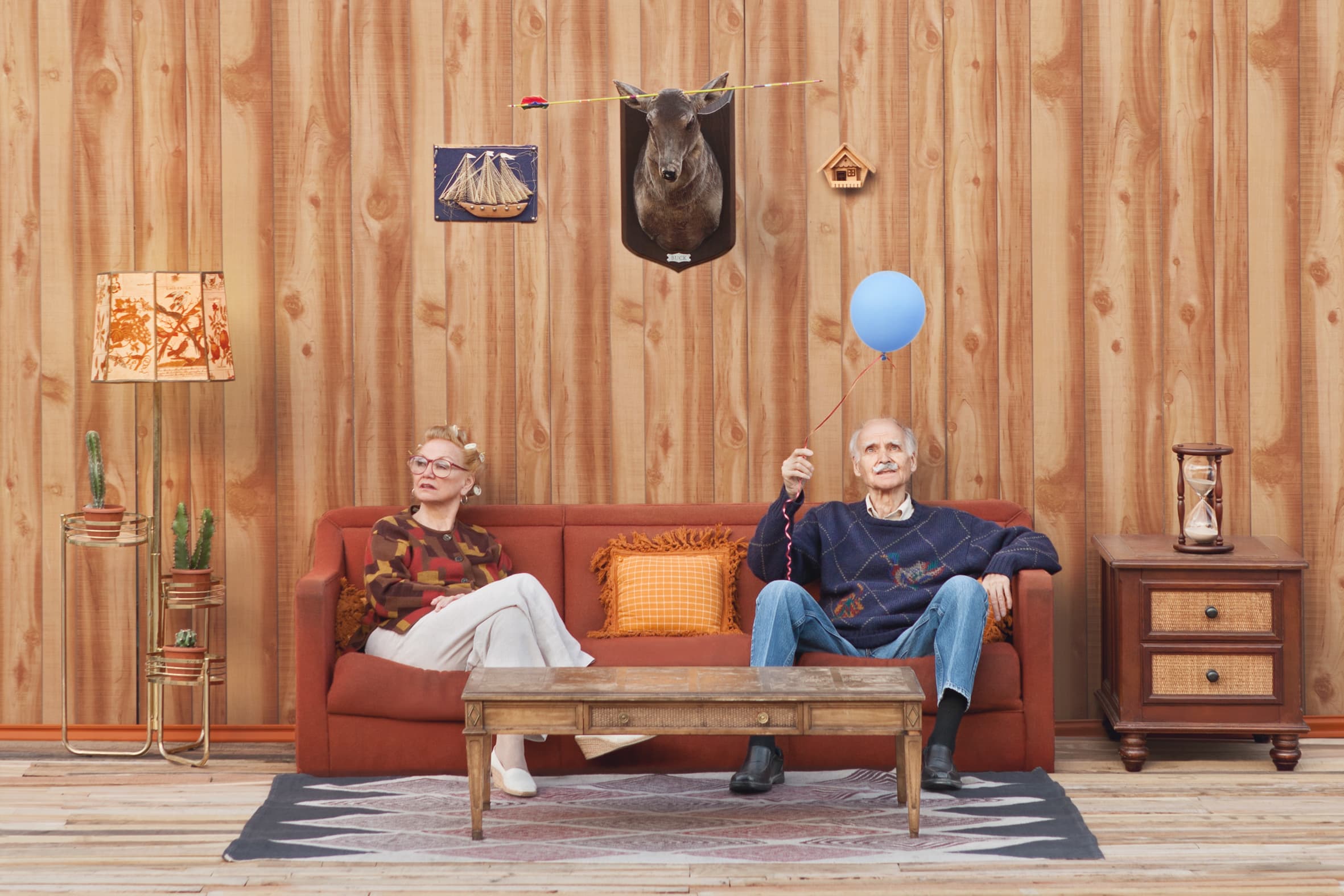 The blue balloon this man is holding was not an original prop — they were shooting the scene when it floated by. Bettman ran after it. “I almost got hit by a car,” he laughs. “But I was like, ‘This is so perfect.’”