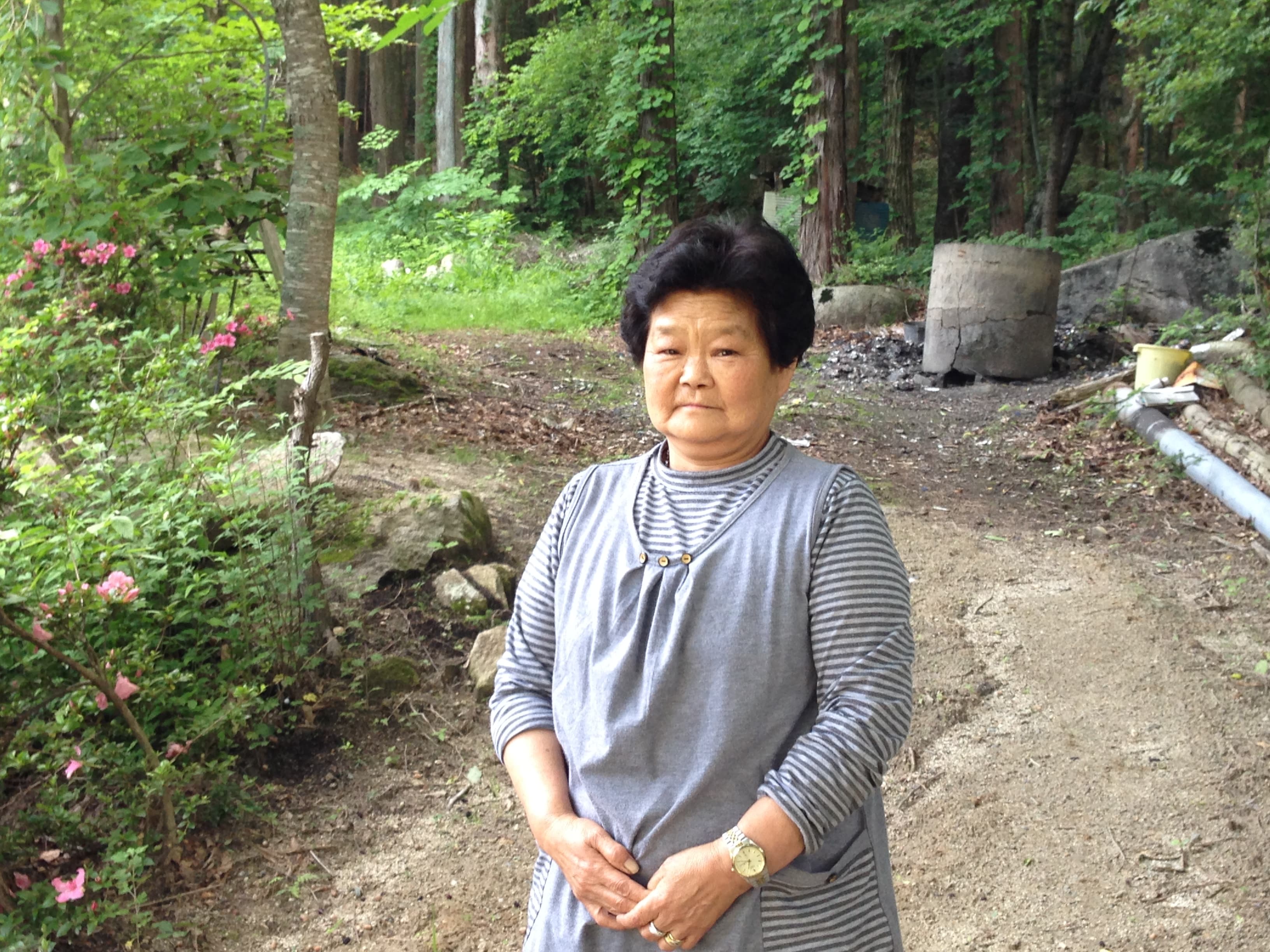 Kyoko Okabe lives near the Fukushima reactors, and she worries that her property is still contaminated with radiation even after the clean-up was completed.