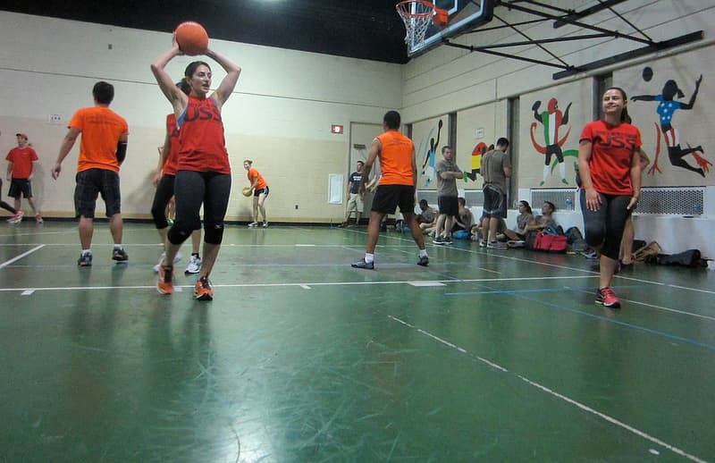 US dodgeball player Paniz Asgari.