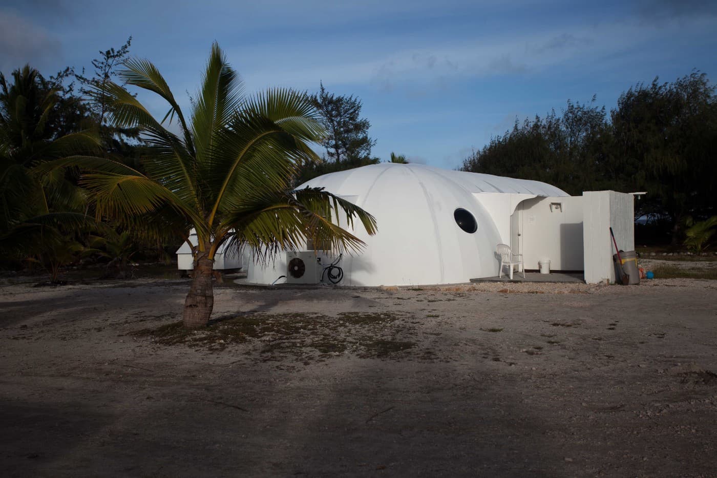The US Department of Energy’s laboratory in Enewetak houses a full-body counter to detect levels of cesium ingested by individuals. It was out of service when we arrived on the atoll.