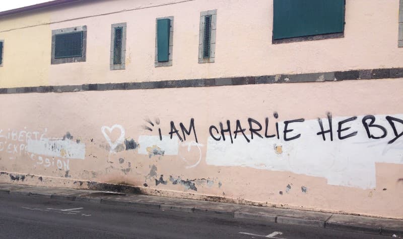 Graffiti on the island of La Réunion from January of 2015.