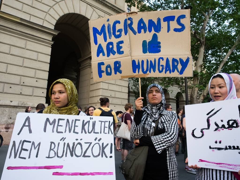 MigSzol demonstration in Budapest.