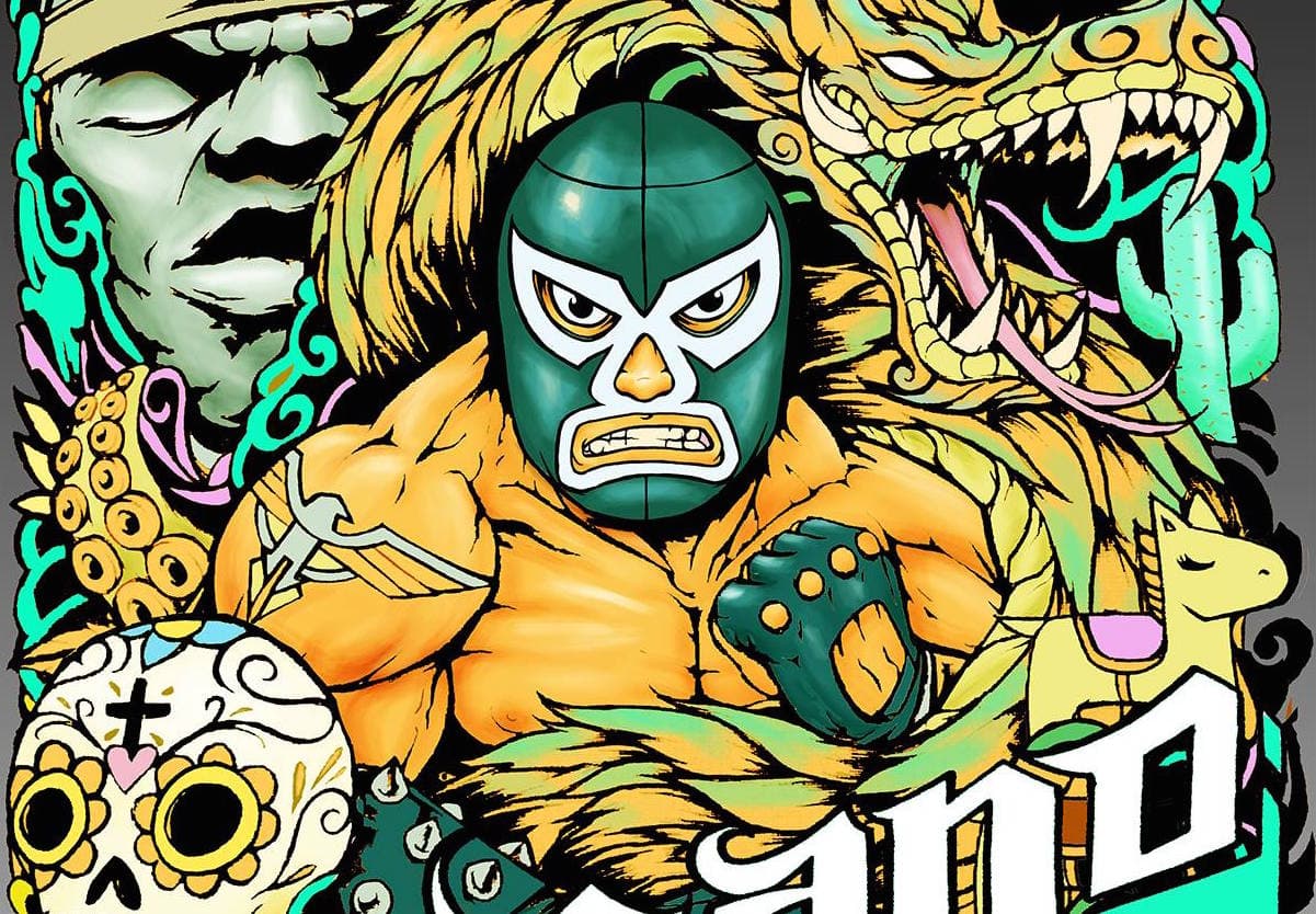 A poster for Chicano-Con