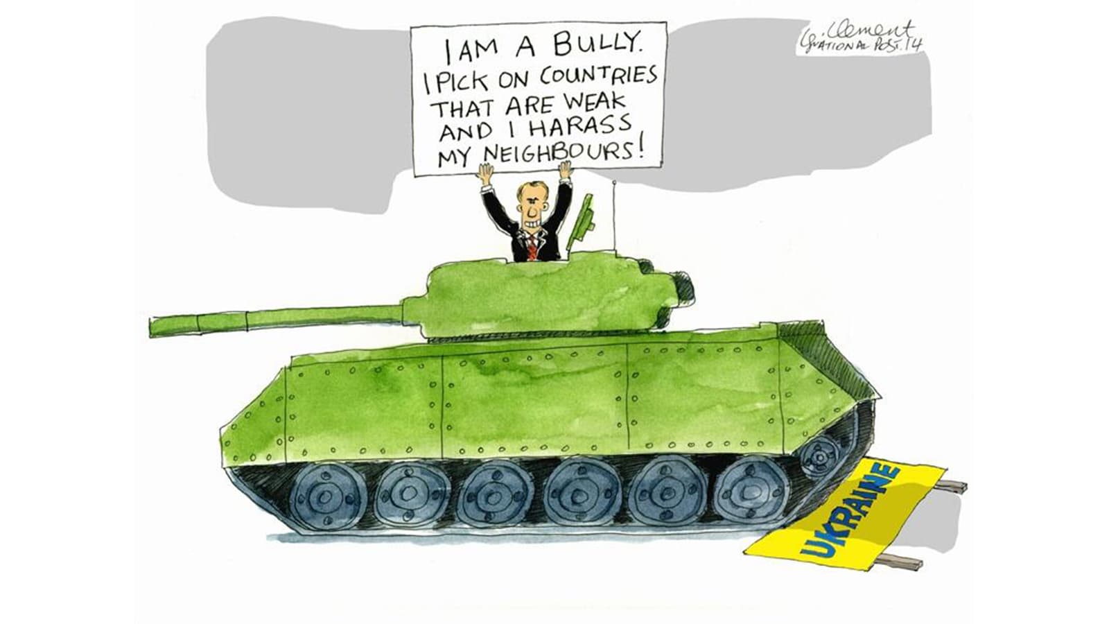 Vladimir Putin as a strong voice on the front lines of the pro-bullying movement.