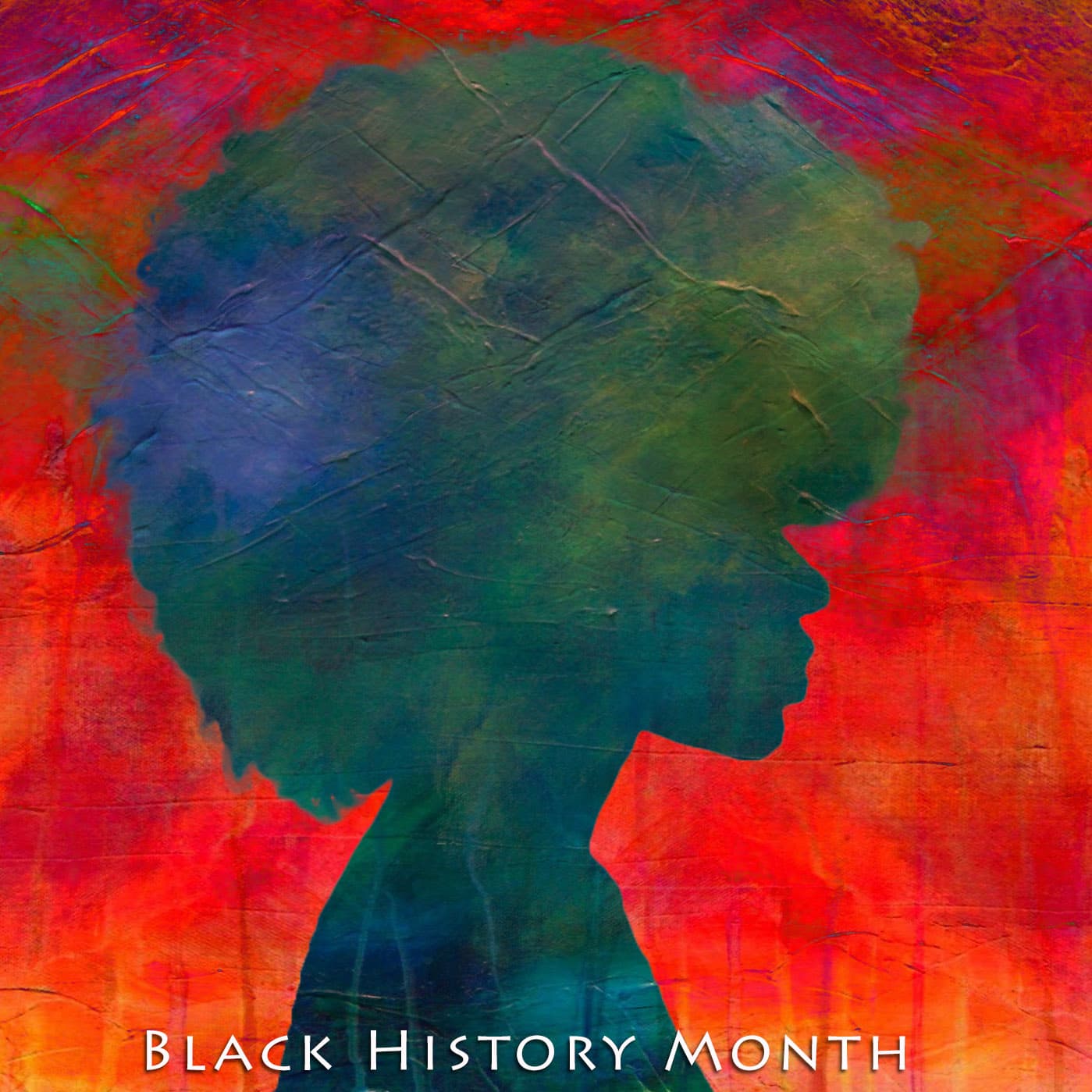 An illusration of woman's silhouette for Black History Month