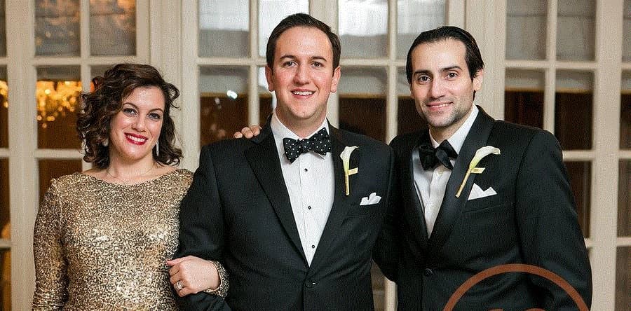 Victoria Jabara Williams with her brothers, from left, Rami Jabara and Khalid Jabara.