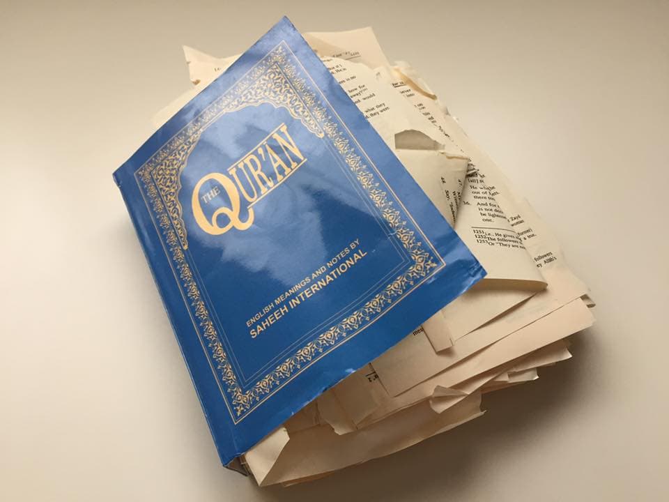 Torn up Quran in Canada
