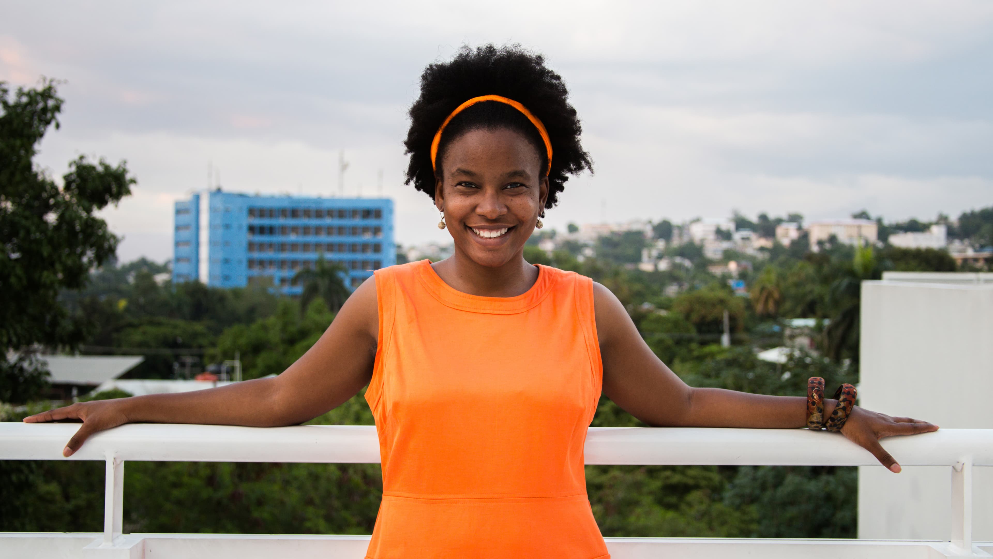 Corinne Joachim Sanon went back to Haiti to start a business, and she located her business, Askanya Chcolatiers, in the house where her grandmother grew up.