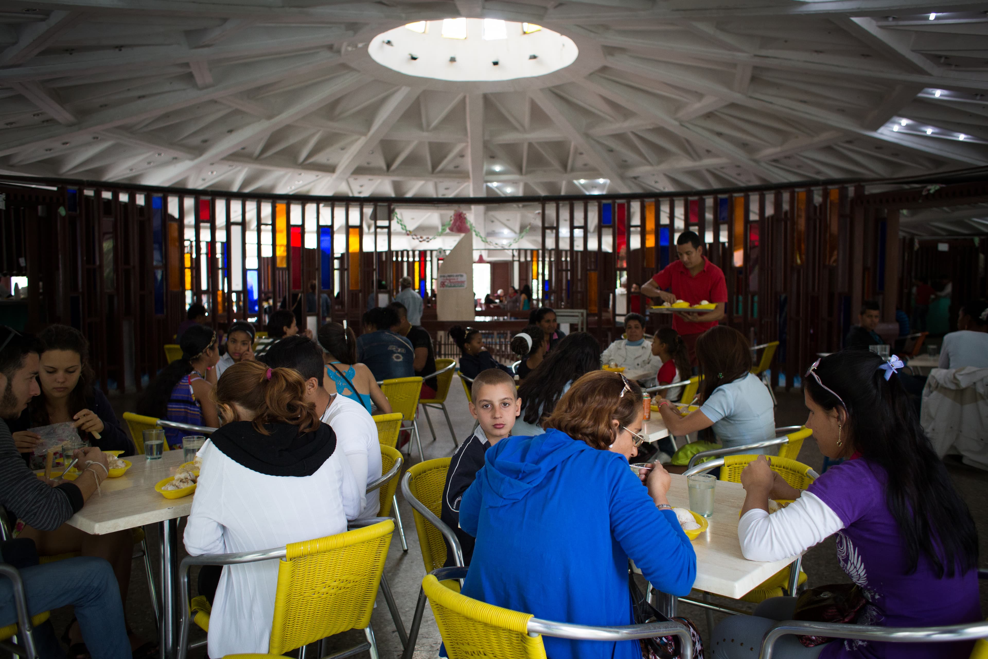 Customers don’t mind the long lines, according to writer and filmmaker Jason Motlagh. The line is part of the experience.