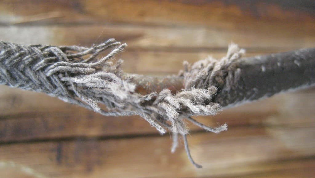 Frayed at the ends