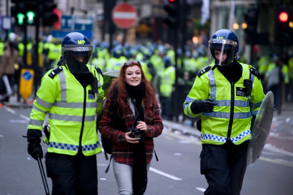 Metropolitan Police at 2011's March for the Alternative.