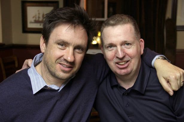 Patrick Provis reunited with Alex Cary (left)