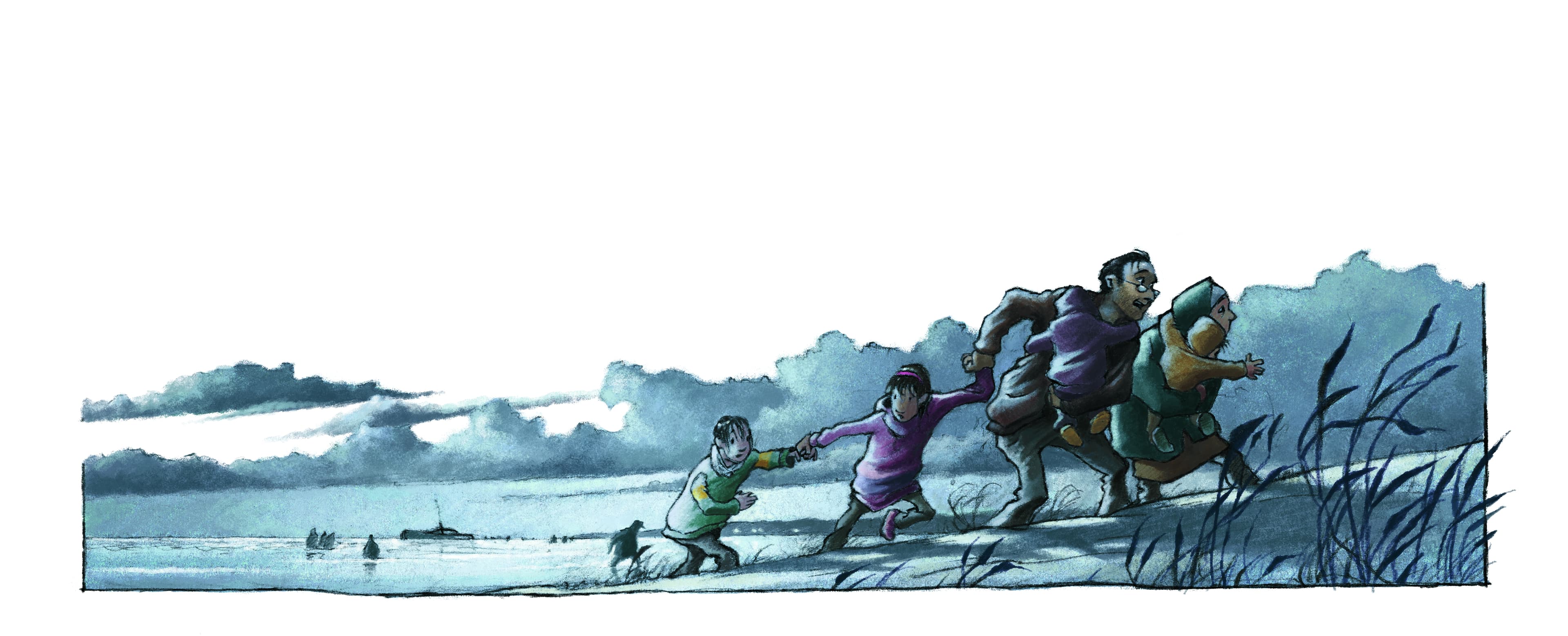 Syrian refugees fleeing Syria