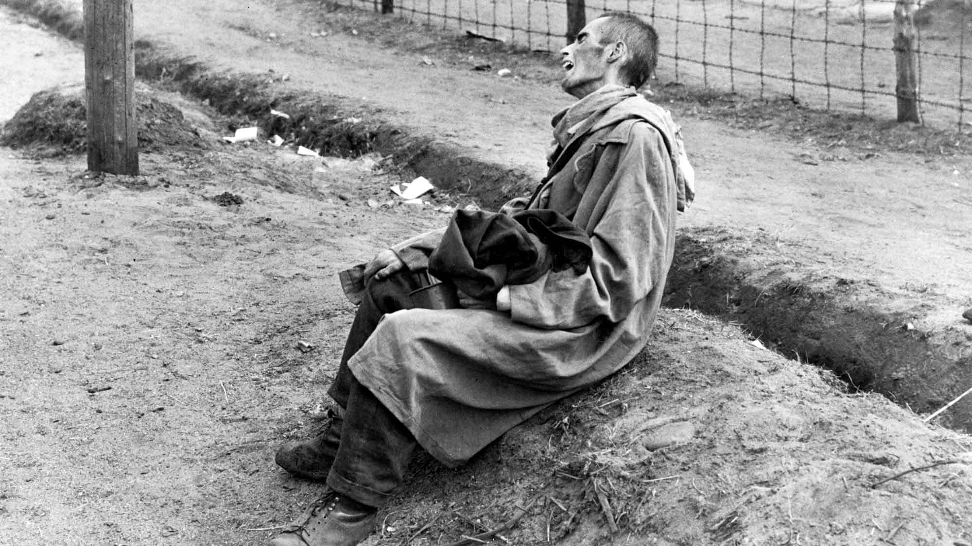 Survivors of the Bergen-Belsen Concentration Camp, which had been taken over by the Allied 21st Army Group. April 15th, 1945.
