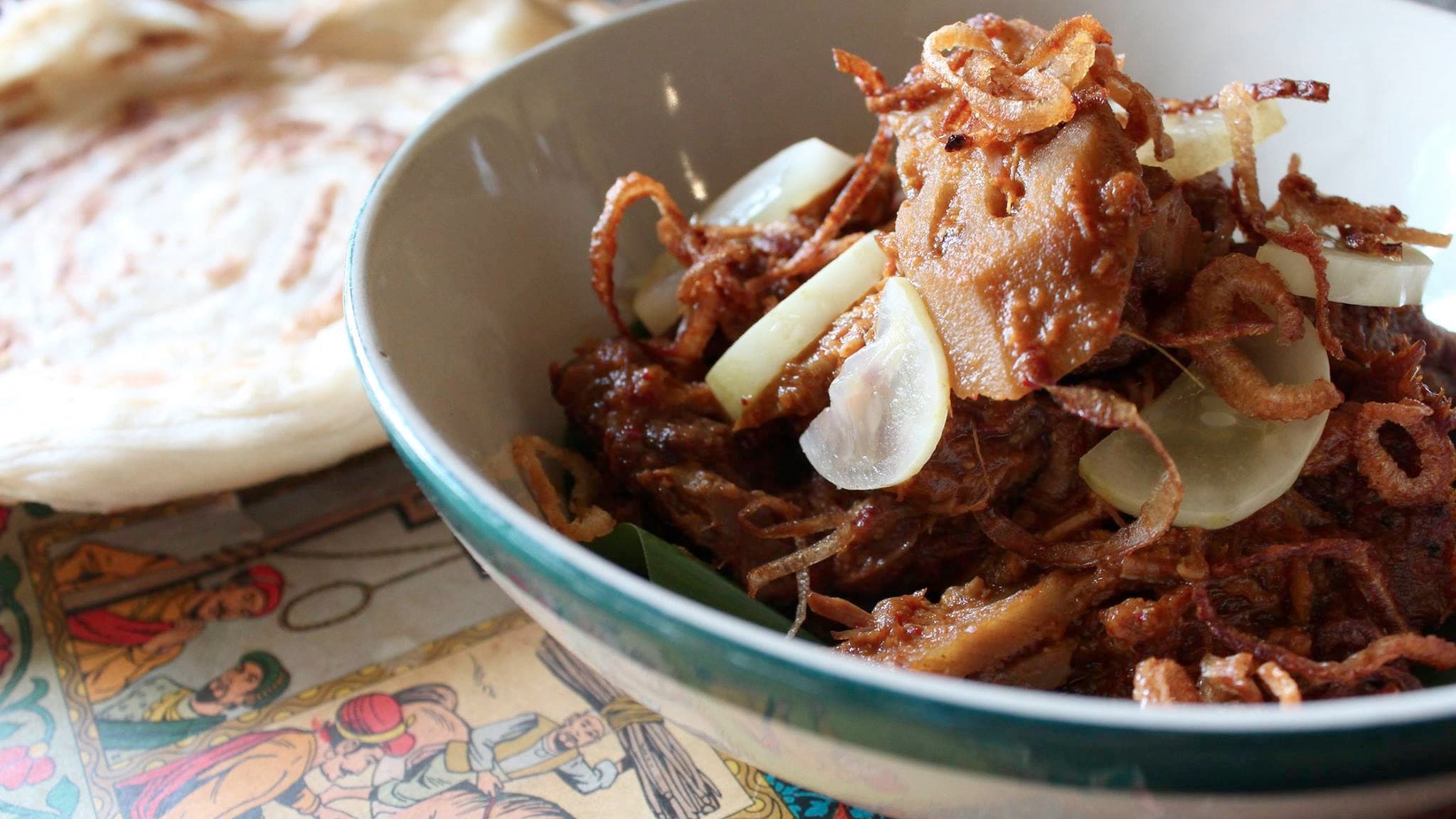 The Bombay Canteen's Uncle's Mutton Curry with kamal kakdi and lemongrass.