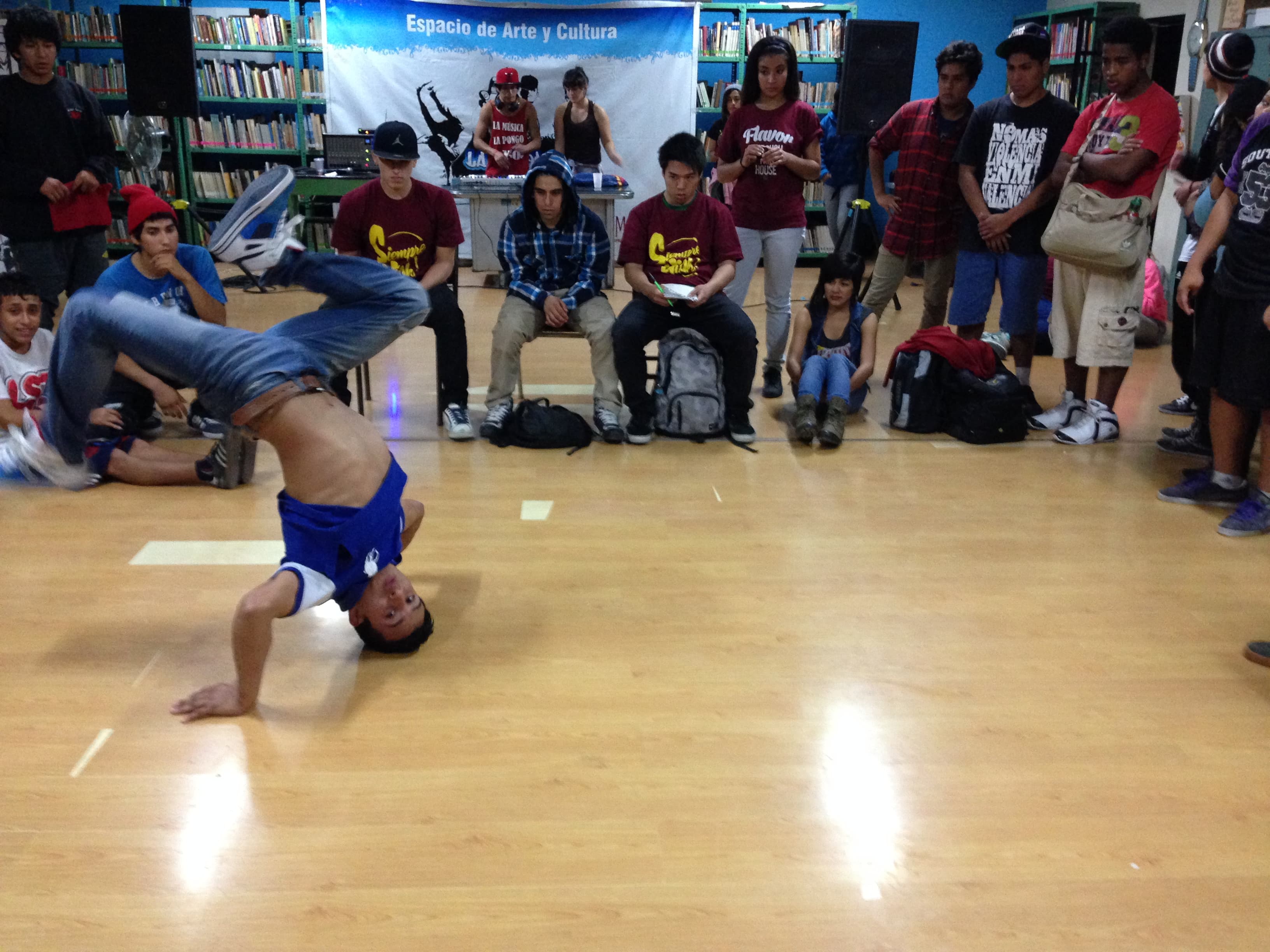 Students at a D1 dance competition in Lima, Peru. The group started with kids who did backflips on the street for spare change.