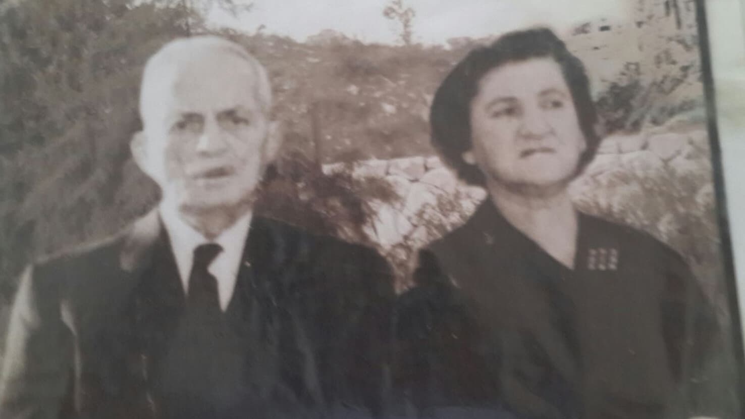 Jaber Rahil and his wife, Alegra Belo. When they were young, the two fell in love, but Alegra was Jewish, and Jaber was an Arab Christian.