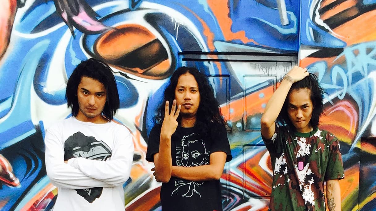 Bart (l) -- aka Kyaw Moe Khine -- with his street art crew ROAR. Bart says battling with teachers over his art work helped develop his rebellious streak.