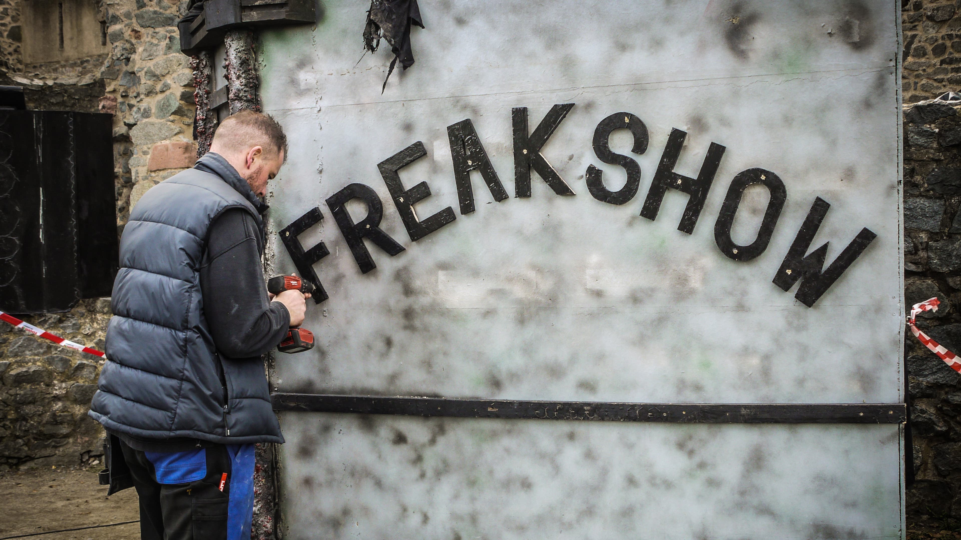 Temporary workers start to prepare the castle's haunted house about a month before Halloween. The haunted house was started by US military personnel almost 40 years ago.
